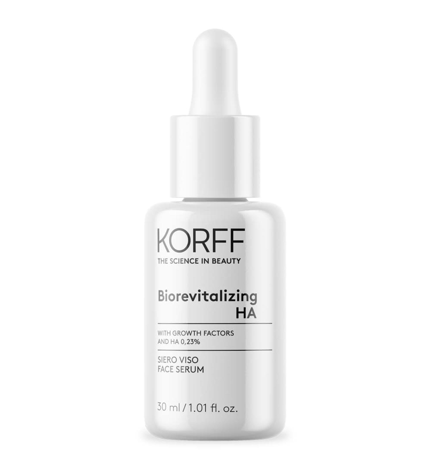 Korff Biorevitalizing HA facial serum regenerating and regenerating treatment moisturizing skin light and compact formula with hyaluronic acid size 30 ml - Buy Online on GoSupps.com