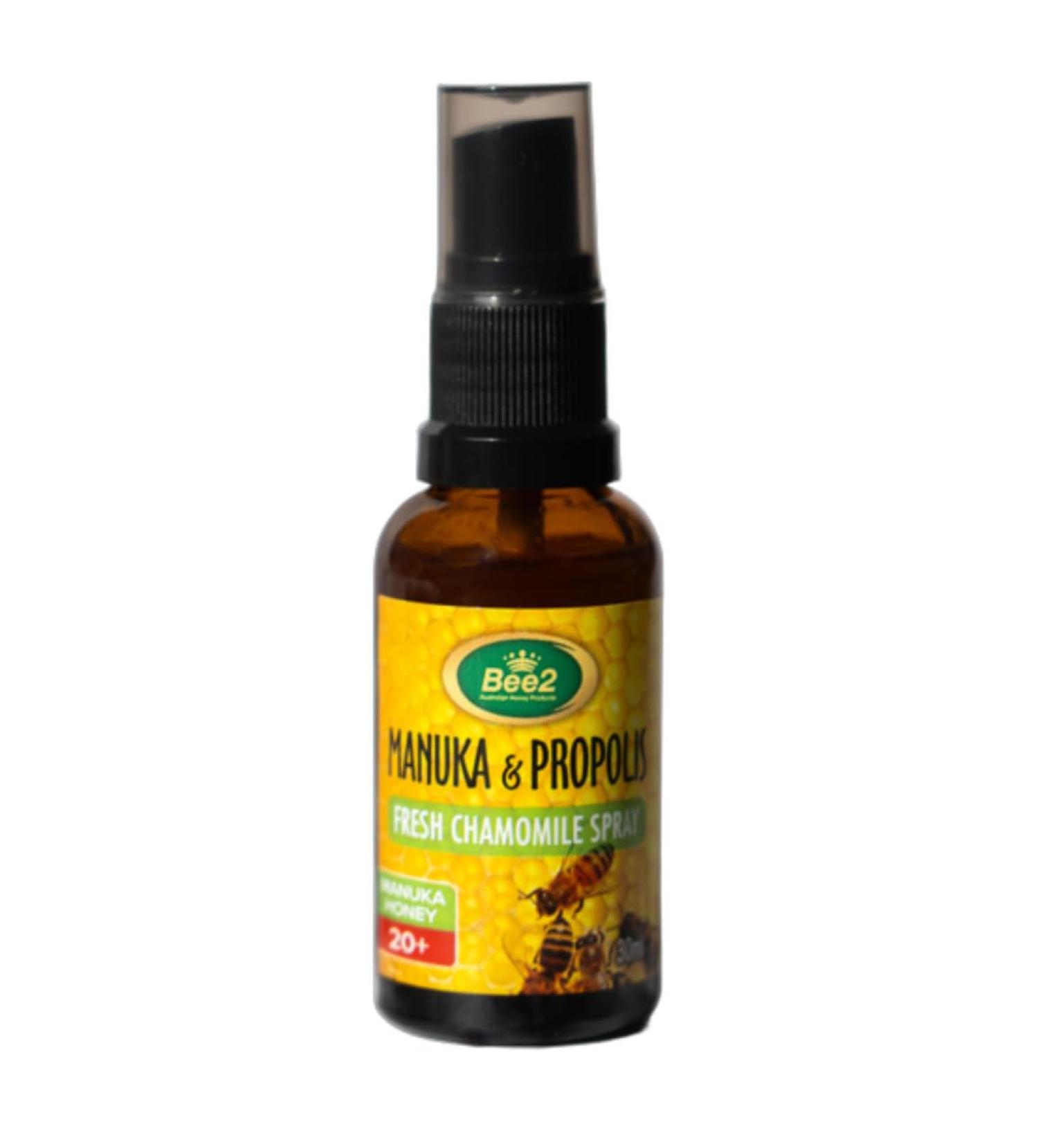 Bee2 Propolis Throat Spray Premium Propolis Extract with Manuka Honey Natural Immune Support & Sore Throat Relief - Antioxidants (1.06 oz)(Pack of 1) - Buy Online on GoSupps.com