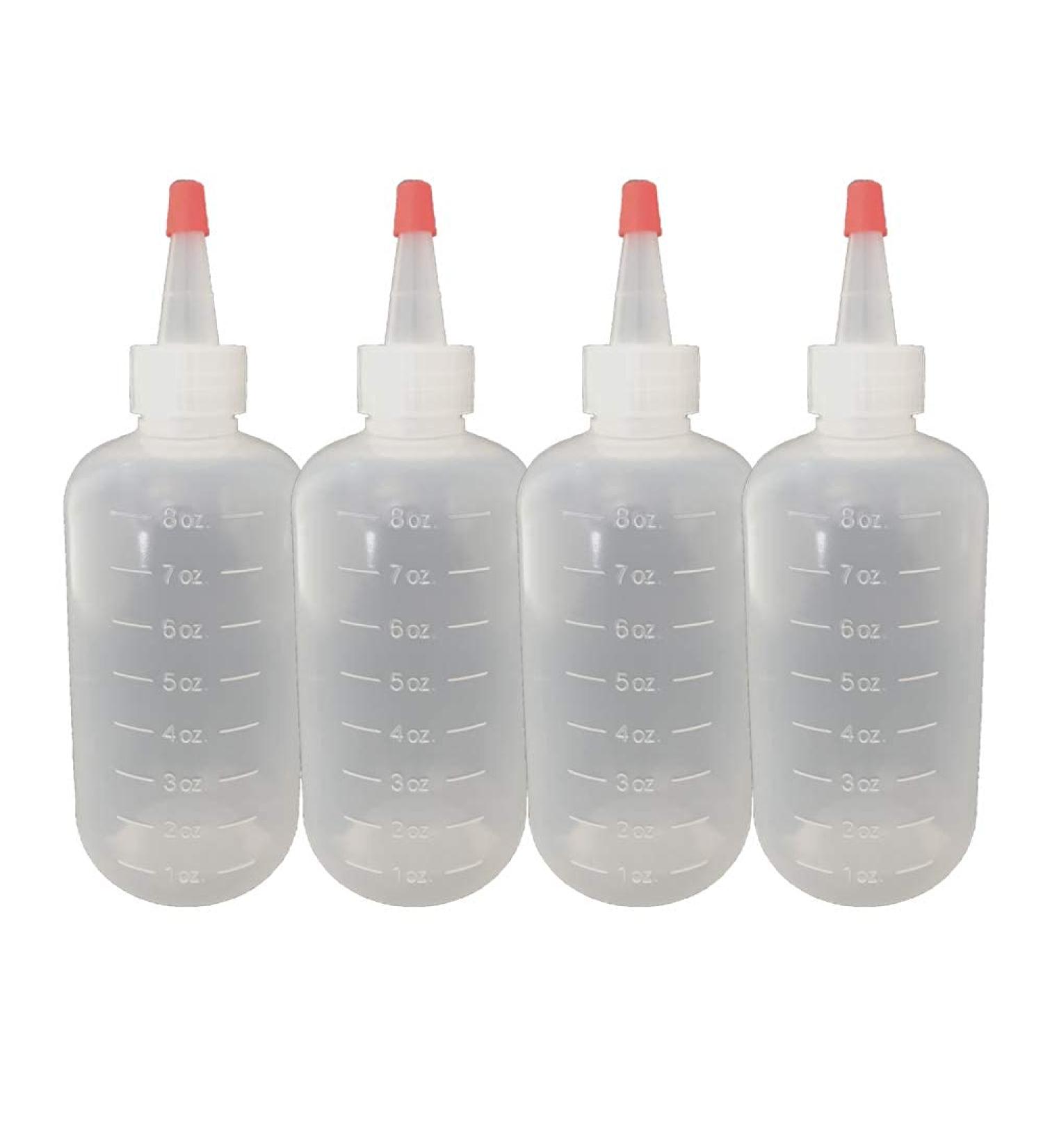 JADEWELL 4 Pack 8oz Applicator Bottles for Hair Coloring - BPA Free - Buy Online on GoSupps.com