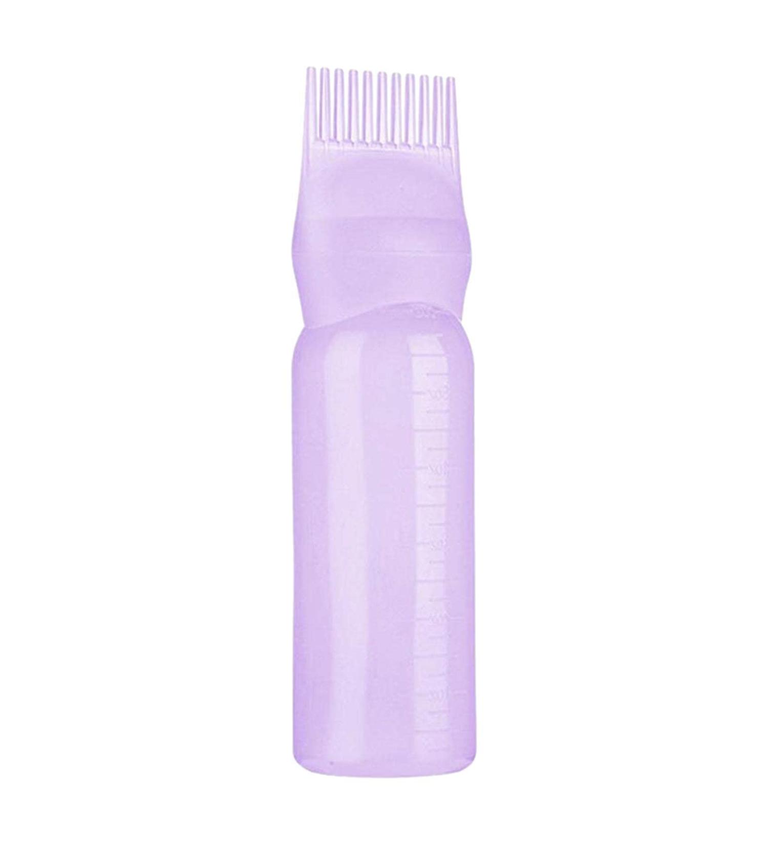 Hair Dye Brush Bottle Root Comb Color Applicator Bottle Hair Oil Applicator Bottle Comb Color Applicator Bottle With Graduated Scale Comb Hair Tools Applicator Brush Bottles Purple - Buy Online on GoSupps.com