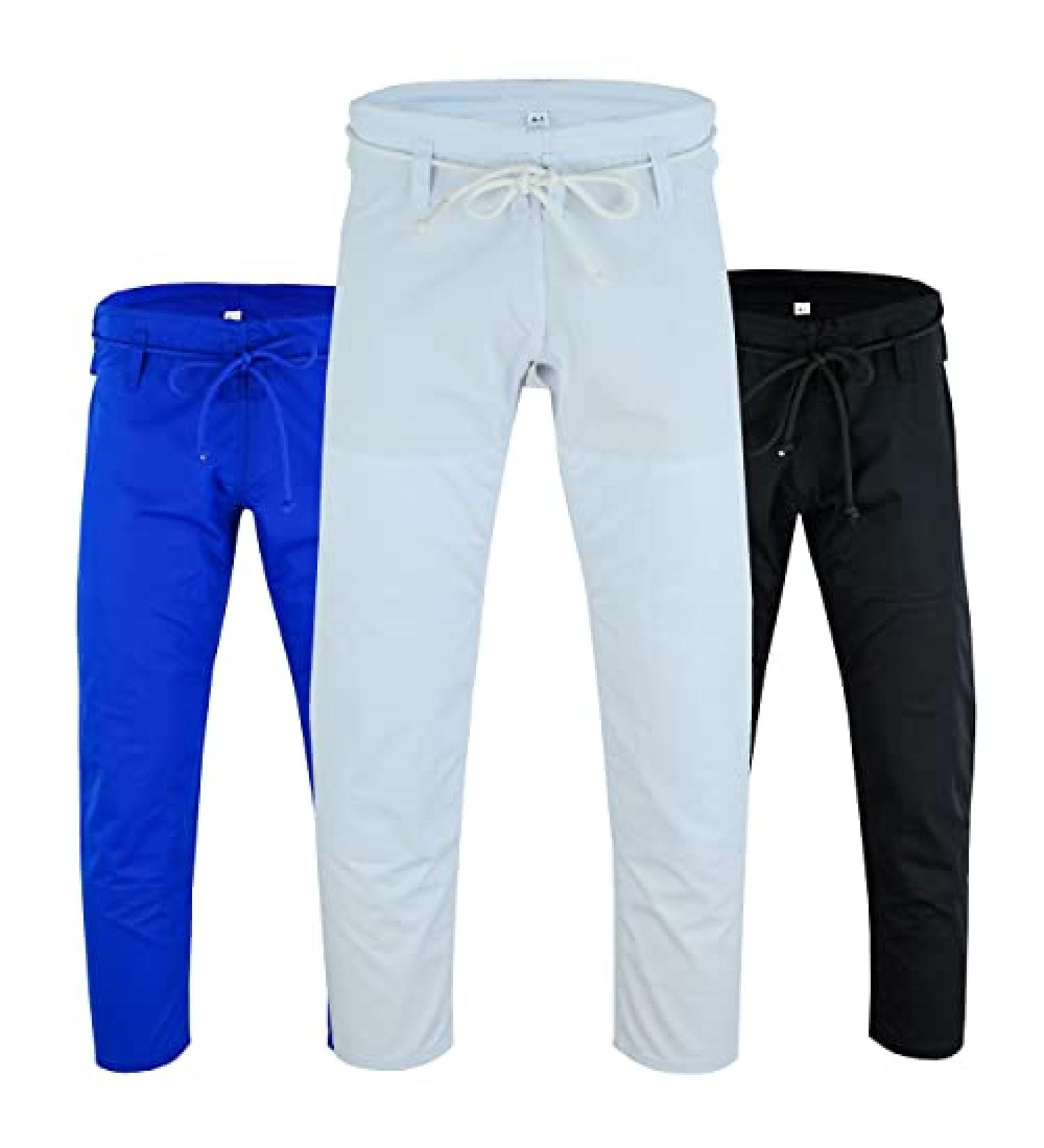 Jaguar PRO Gear - Essential BJJ Bottoms: Light Weight 10oz Cotton Canvas Pants for Brazilian Jiu Jitsu - White - Buy Online on GoSupps.com