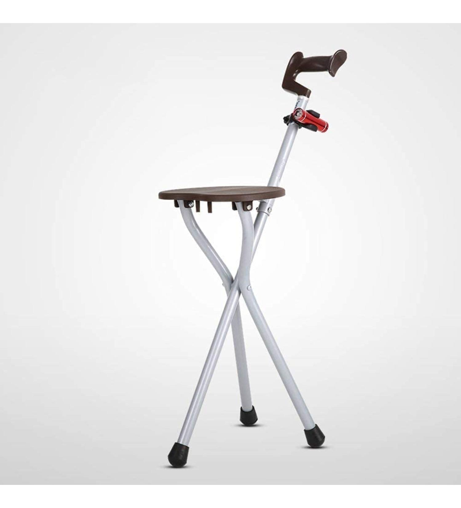 Walking Stick with Seat Lightweight Folding Three Legged Walking Stick with Seat Cane Seat/Crutch for Elderly Gift - Buy Online on GoSupps.com