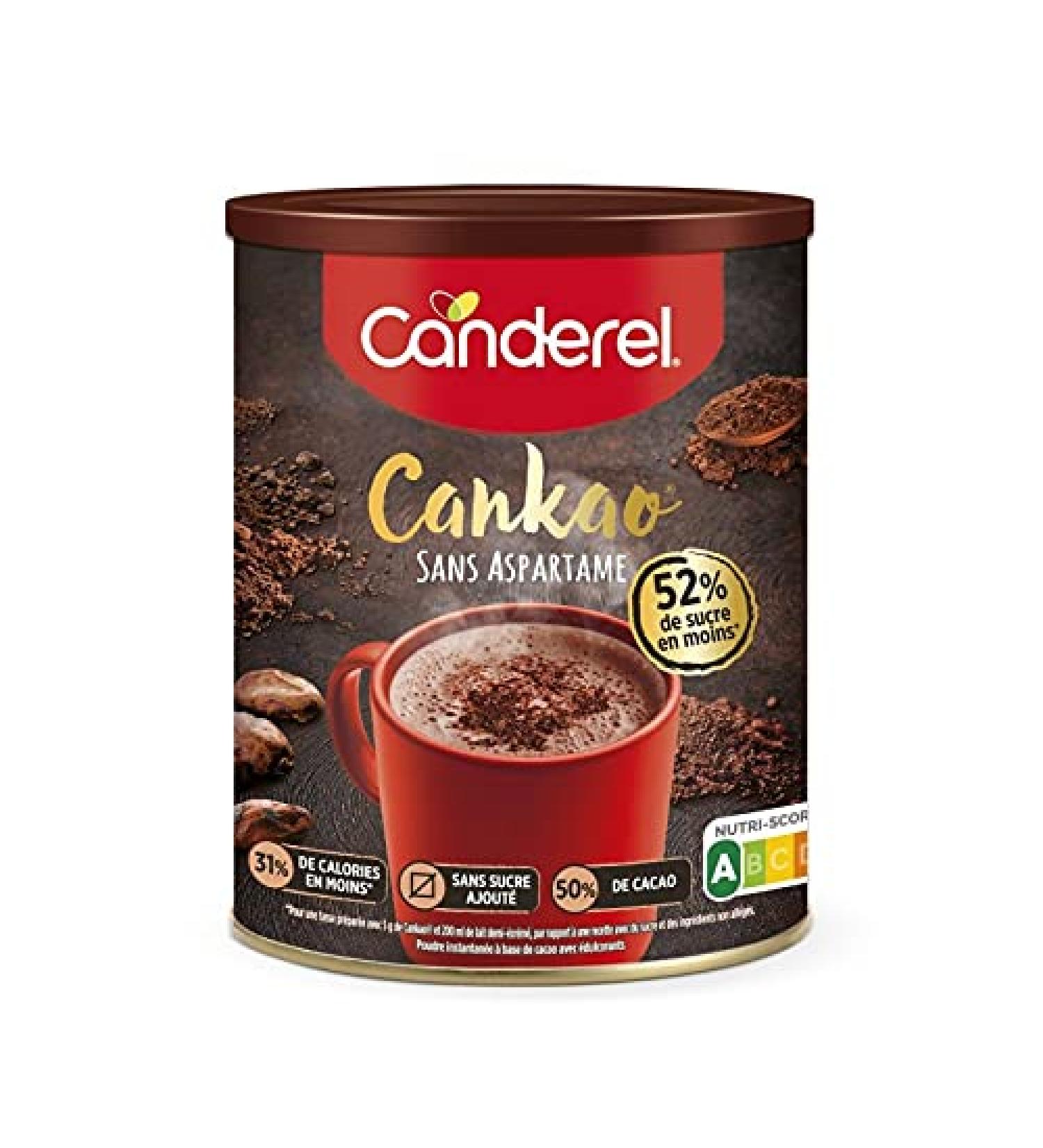 Canderel Can'Kao Poudre Chocolat e Instantan e 250G - lot de 4