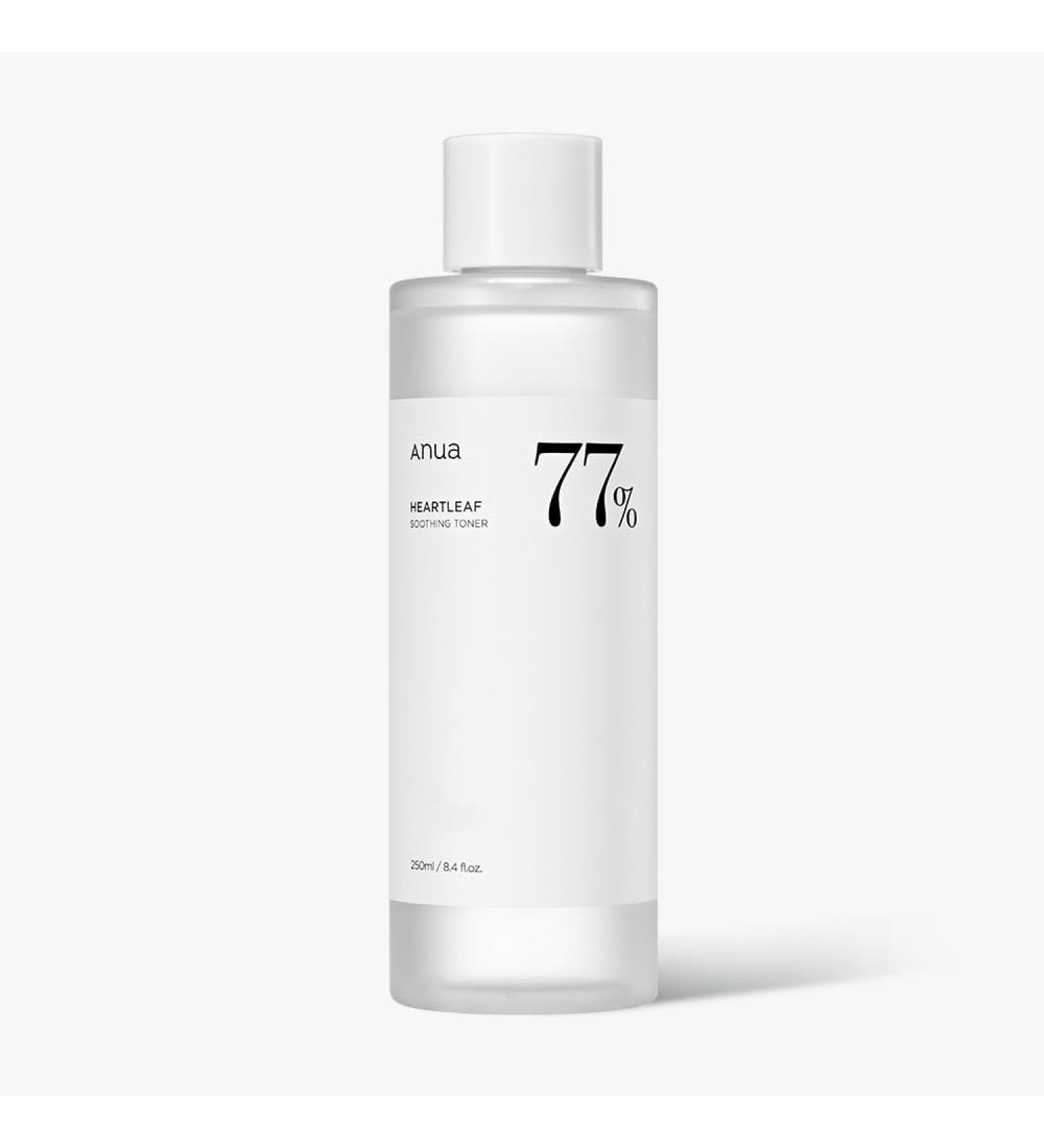 Anua Heartleaf 77% Soothing Toner | pH 5.5 Skin Trouble Care | Calming, Refreshing, Hydrating | Vegan Korean Skincare (250ml) - Buy Online on GoSupps.com
