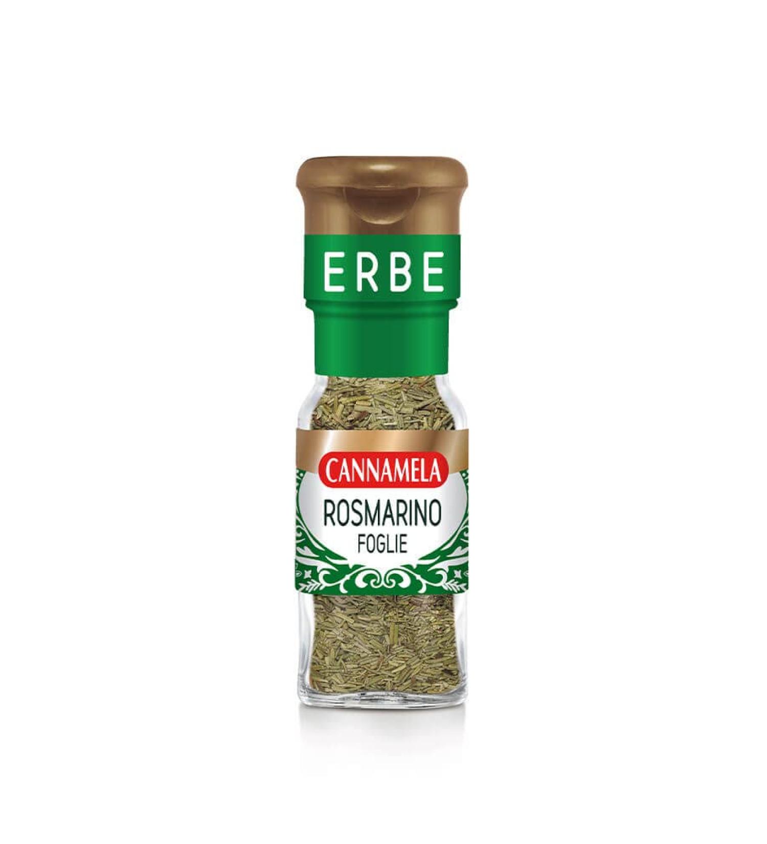 Cannamela Foglie di Rosmarino dried and dried Dried Rosemary Leaves 14g Spices and Herbs