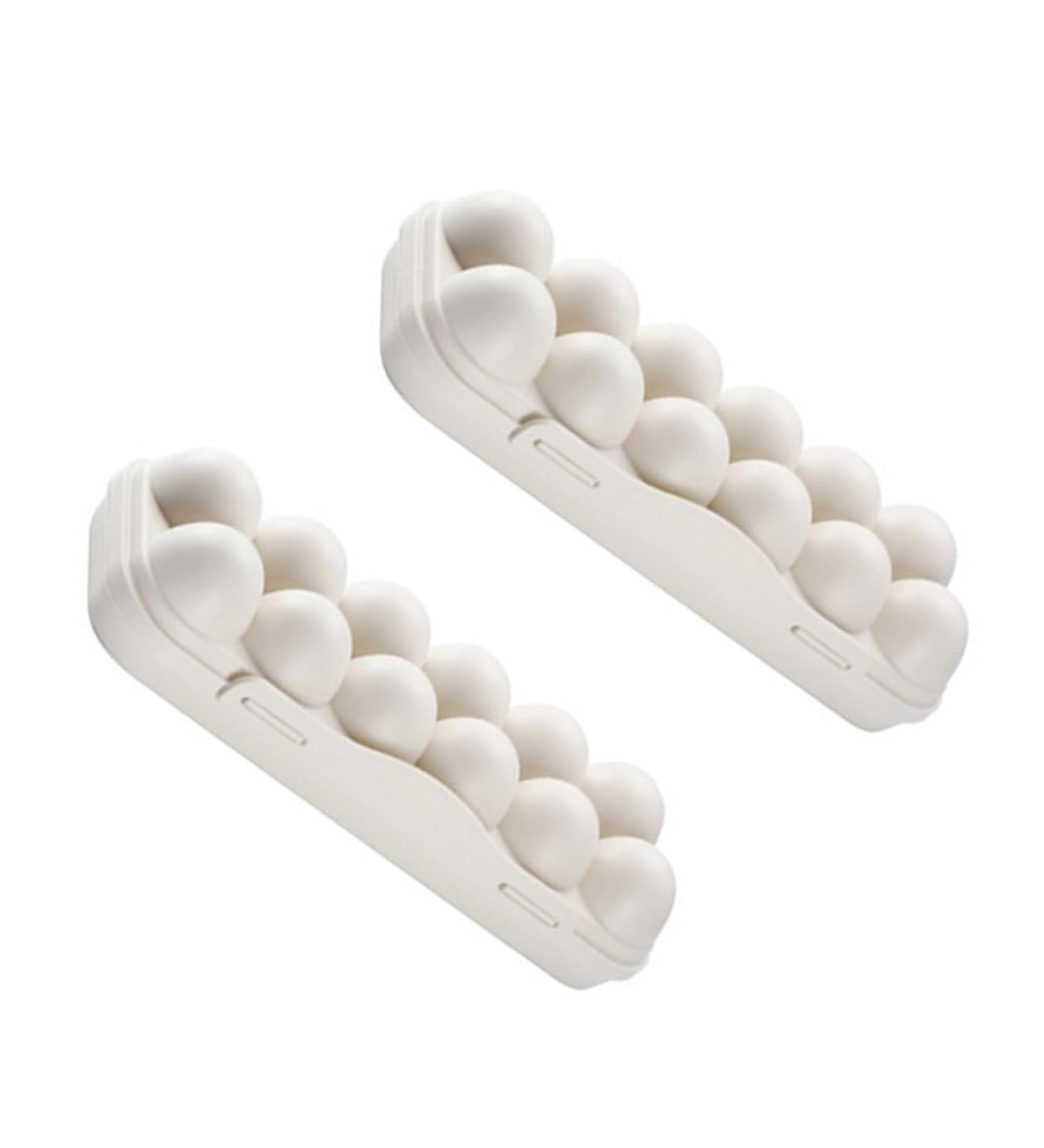 KOMBIUDA 2pcs 12 Mustard Egg Holder for Fridge Eggs Organic Refrigerator Egg Holder Storage Box Plant Avocado Khaki 30X11cm - Buy Online on GoSupps.com