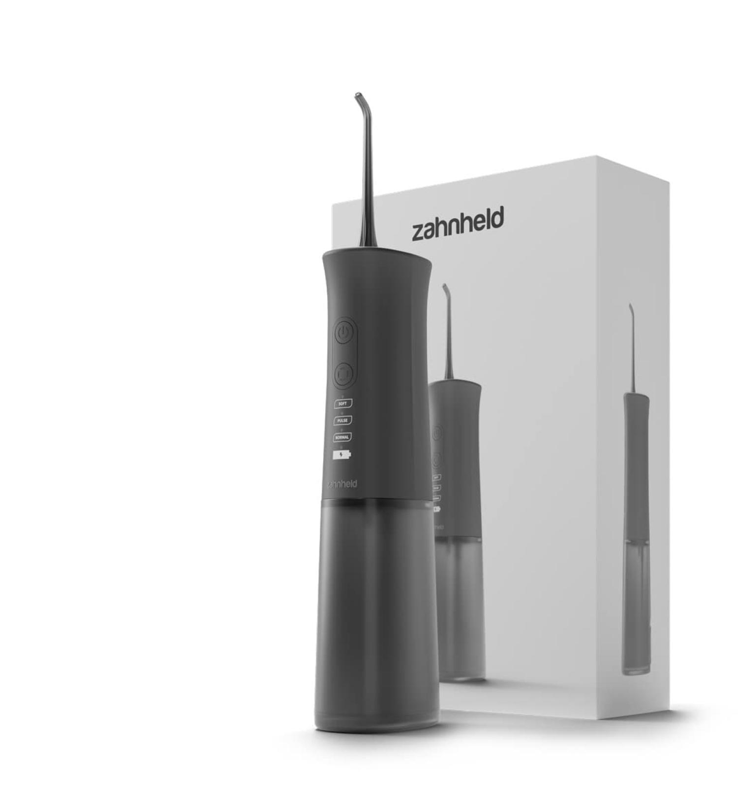 Zahnheld Oral Shower Aquadent | Wireless Water Flosser | Effective Interdental Cleaning | On-the-Go & Home Use | Black | International Shipping - Buy Online on GoSupps.com