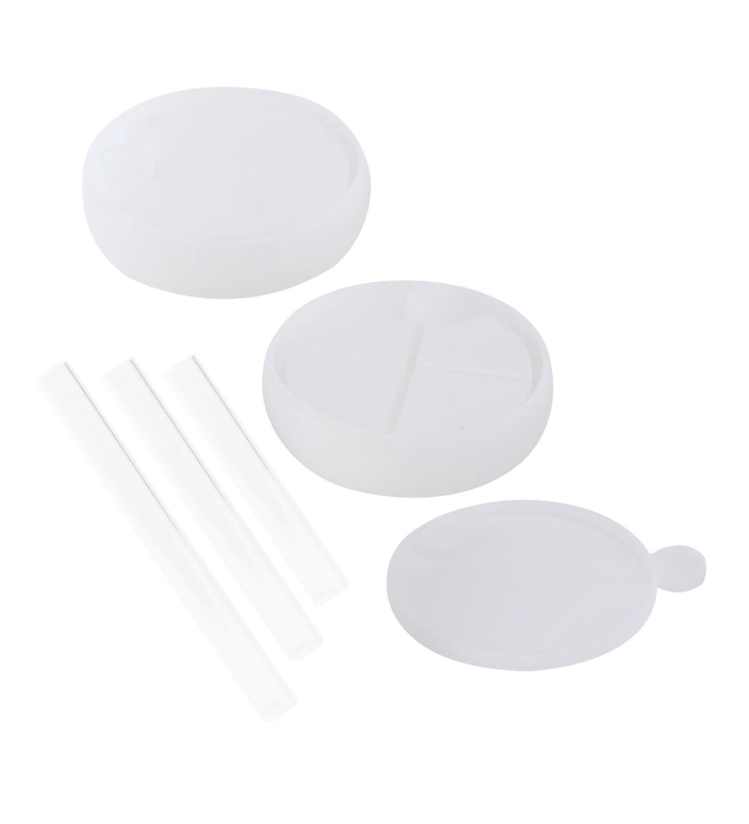 6pcs Box Storage Box Mold Silicone Molds Resin Earring Mold Silicone Diy Mould To Rotate Multi-layer White 10.8X10.8CM - Buy Online on GoSupps.com