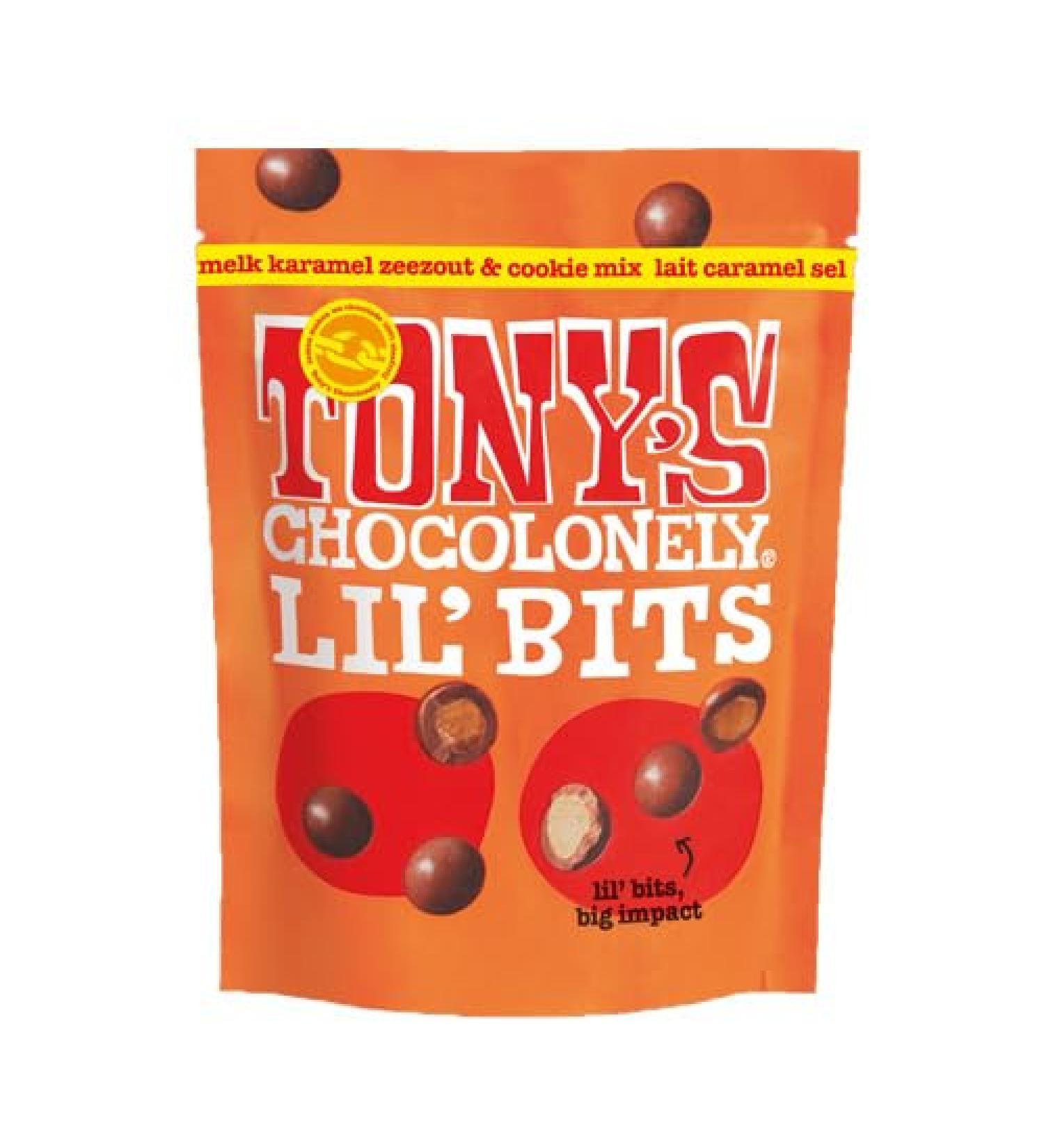 Tony's Chocolonely - Lil'Bits Milk Caramel Sea Salt & Biscuit Mix - 120g