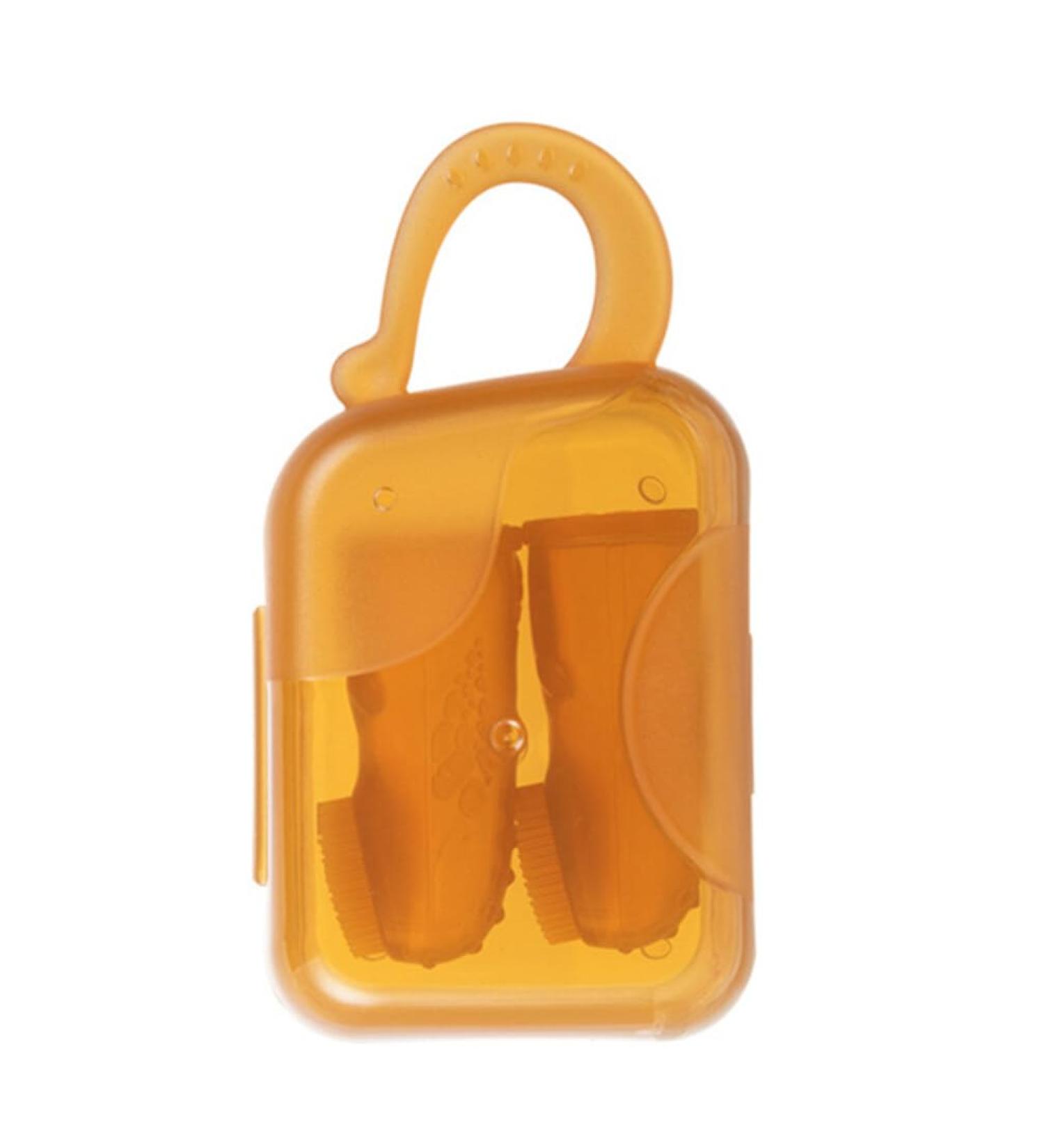 Healeeved 1 set toothbrush newborn finger brush baby finger brush bite finger brush oral brush for babies tooth cleaning brush baby made of silicone clean child toys nano-silver-silica gel