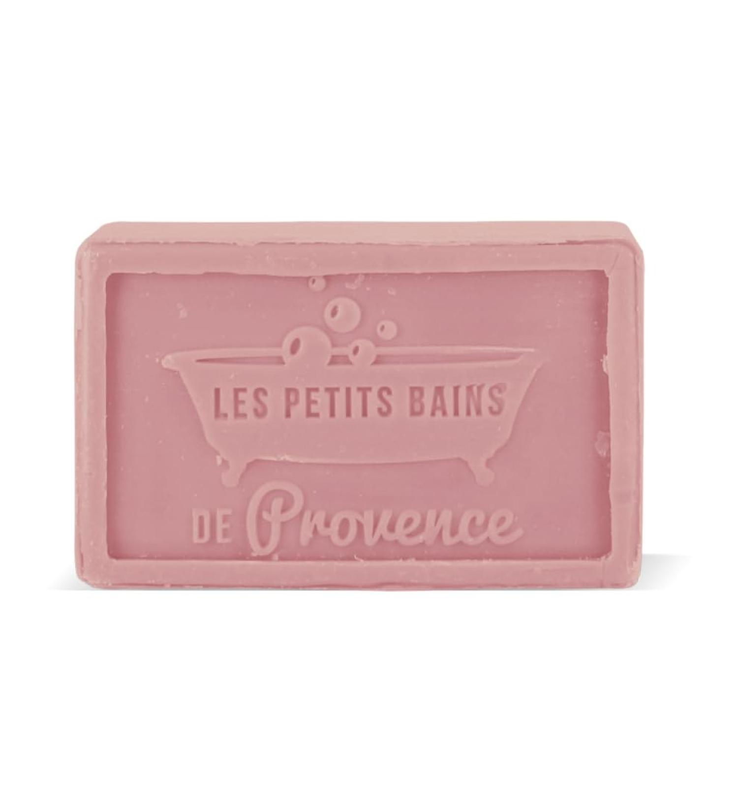 LES PETITS BAINS DE Provence Marseille Soap 100g Raspberry Peony Natural Solid Bar Les Petits Bains de Provence Enriched with Olive Oil Made in France Perfumed Body and Hand Soap