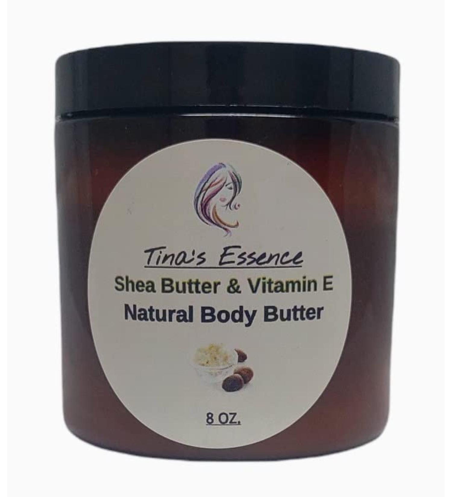 Tina's Essence Shea Butter & Vitamin E Natural Body Butter 8 oz.