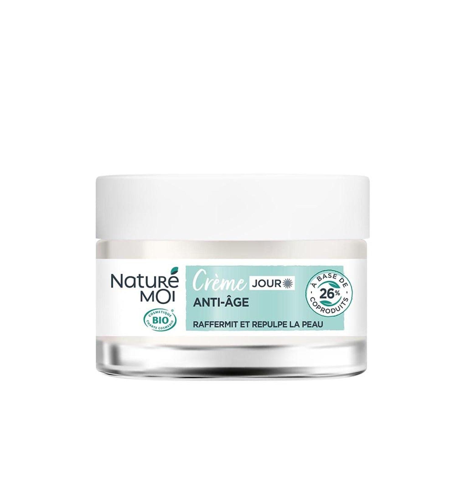 Natur Moi - Anti-Aging Day Face Cream - With Hyaluronic Acid - Plumping and Firming Face Care - Organic Grape Seed Oil - 99% Natural Origin - 50 ml - Made in France - Buy Online on GoSupps.com