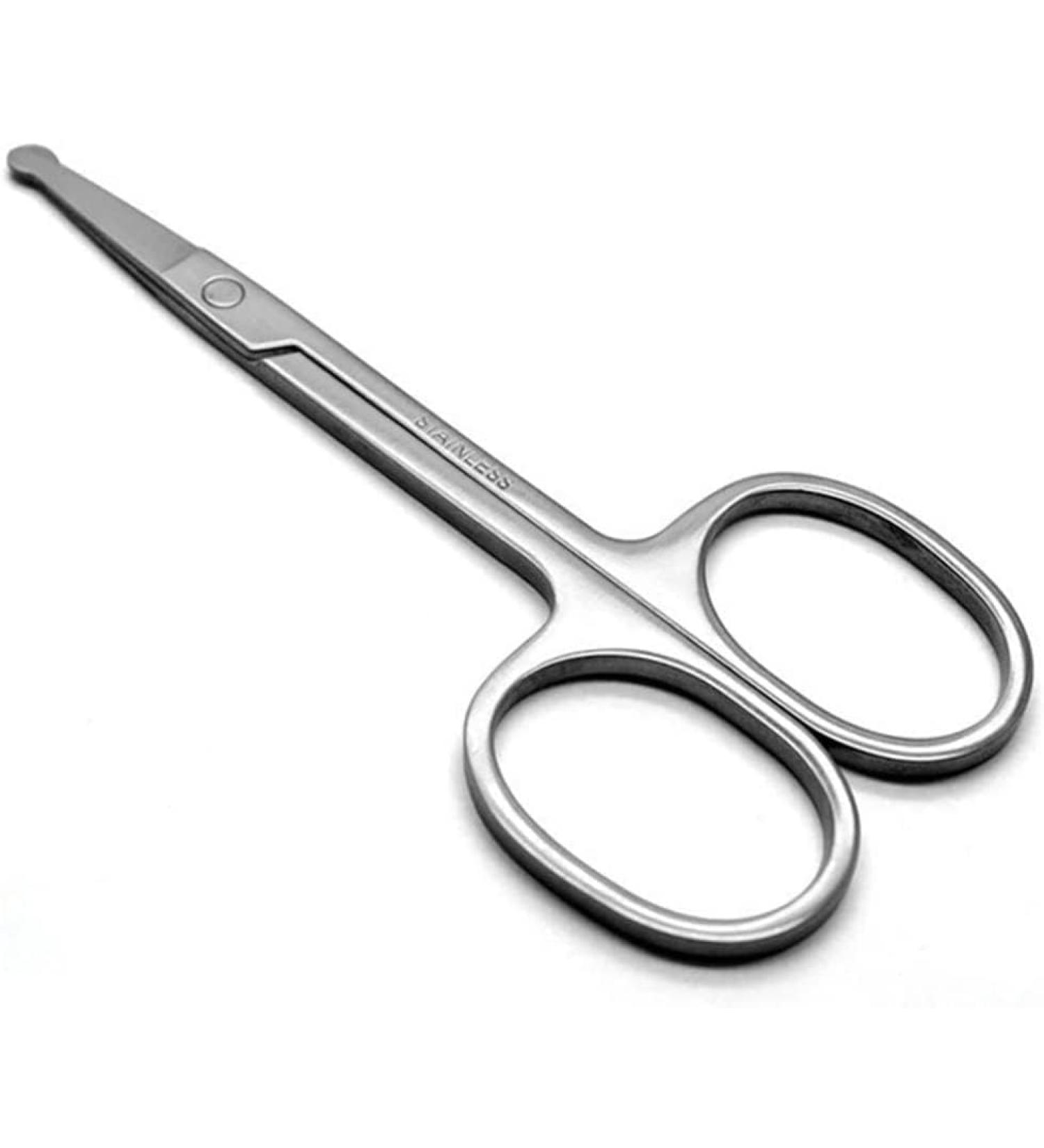 Premium Stainless Steel Silver Scissors for Facial Hair - Mustache & Nose Trimmers for Men & Women - Buy Online on GoSupps.com