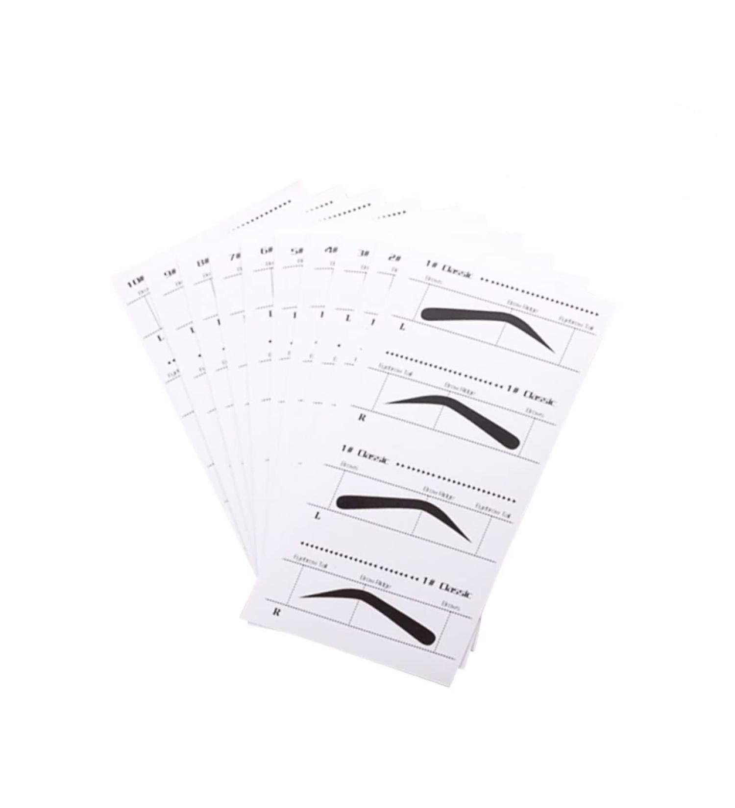 Mikinona Mikinona 10 Pieces Eyebrow Shaping Stencils Eyebrow Shaping Kit Eyebrow Kit With Stencil Eyebrow Stencils On Eyebrow Card Perfect Stickers - Buy Online on GoSupps.com