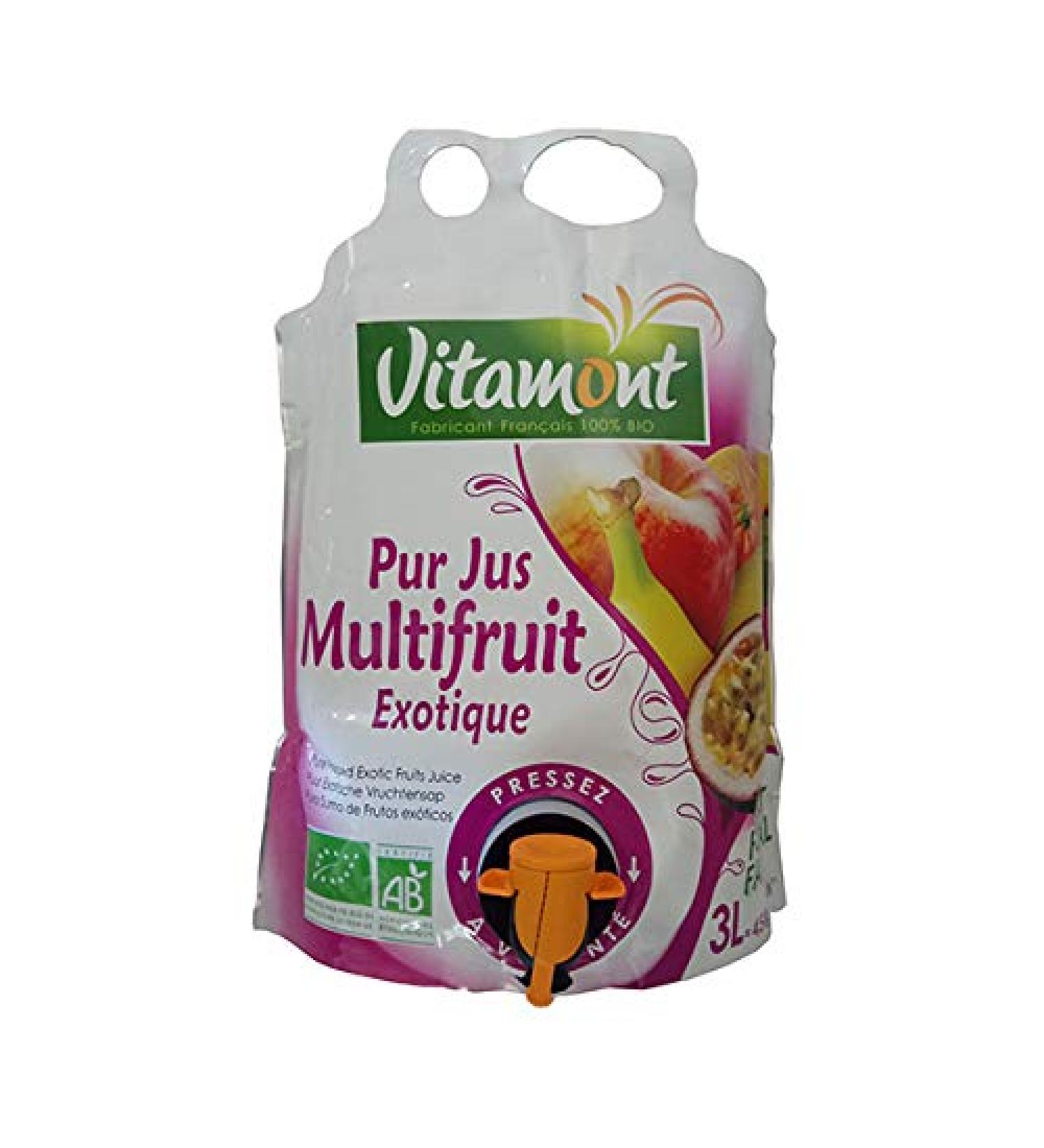 Vitamont - Pure Organic Exotic Multifruit Juice - 3 L - Sold per unit - Buy Online on GoSupps.com
