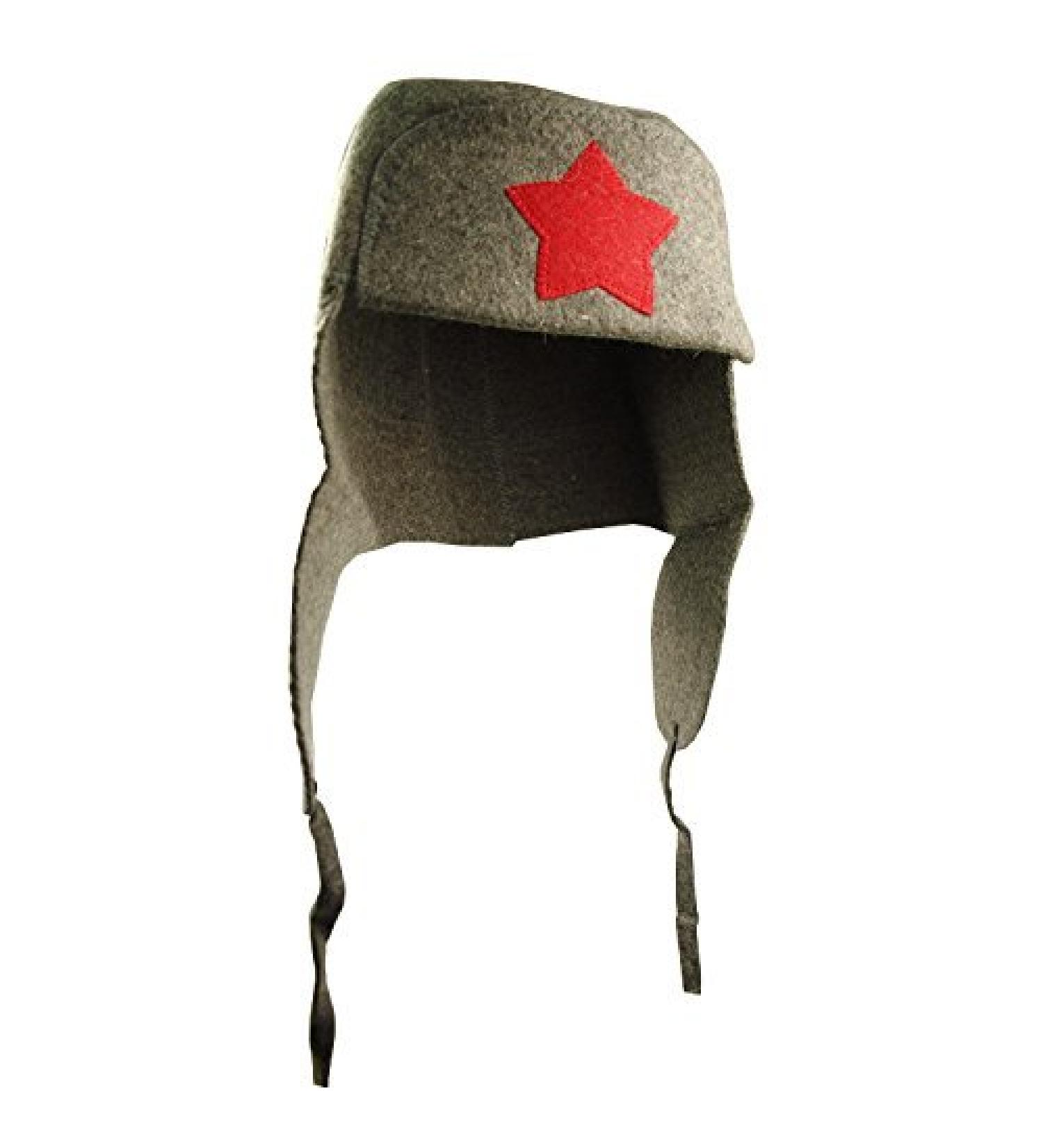 Sauna hat Ushanka with star felt cap sauna hat for sauna