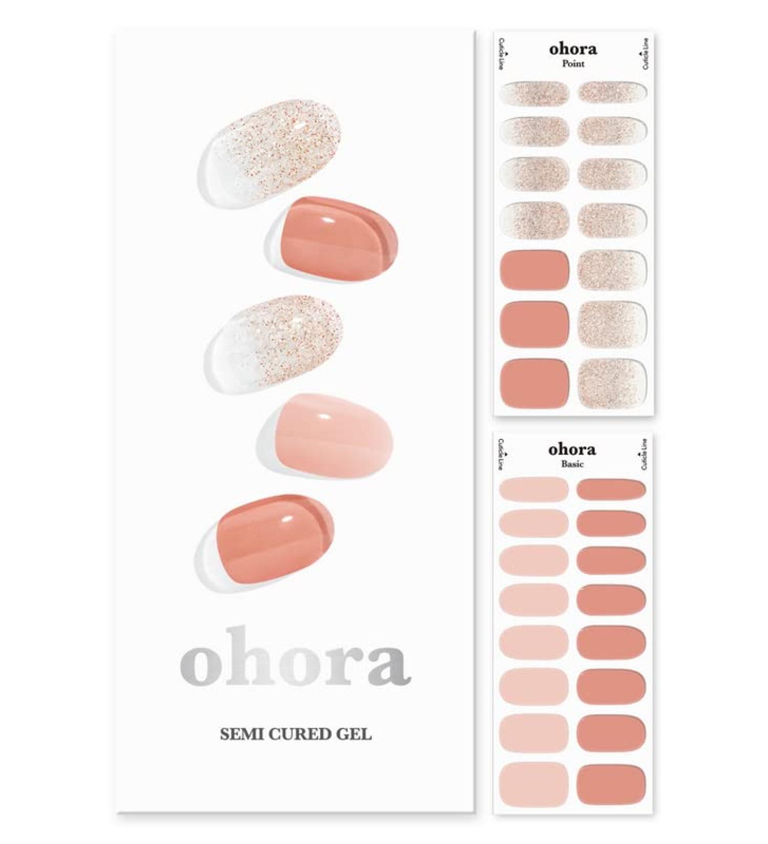 ohora Semi Cured Gel Nail Strips (N Lovesome) - Salon-Quality Long Lasting Pink Nail Polish Alternative - Easy Application & Removal with Any Nail Lamp - Includes Prep Pads, Nail File & Wooden Stick - Buy Online on GoSupps.com