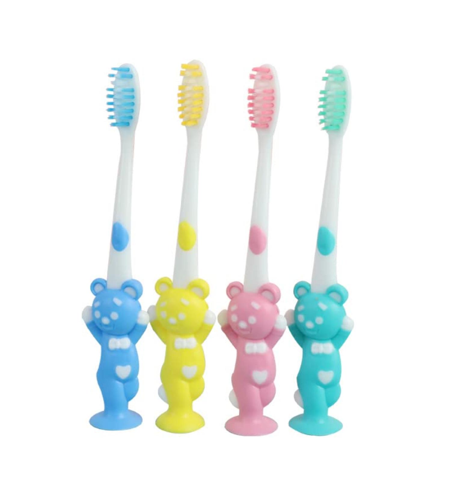 Best Children's Toothbrushes with Suction Cup | 6-Piece Set for Ages 2-5 - Buy Online on GoSupps.com