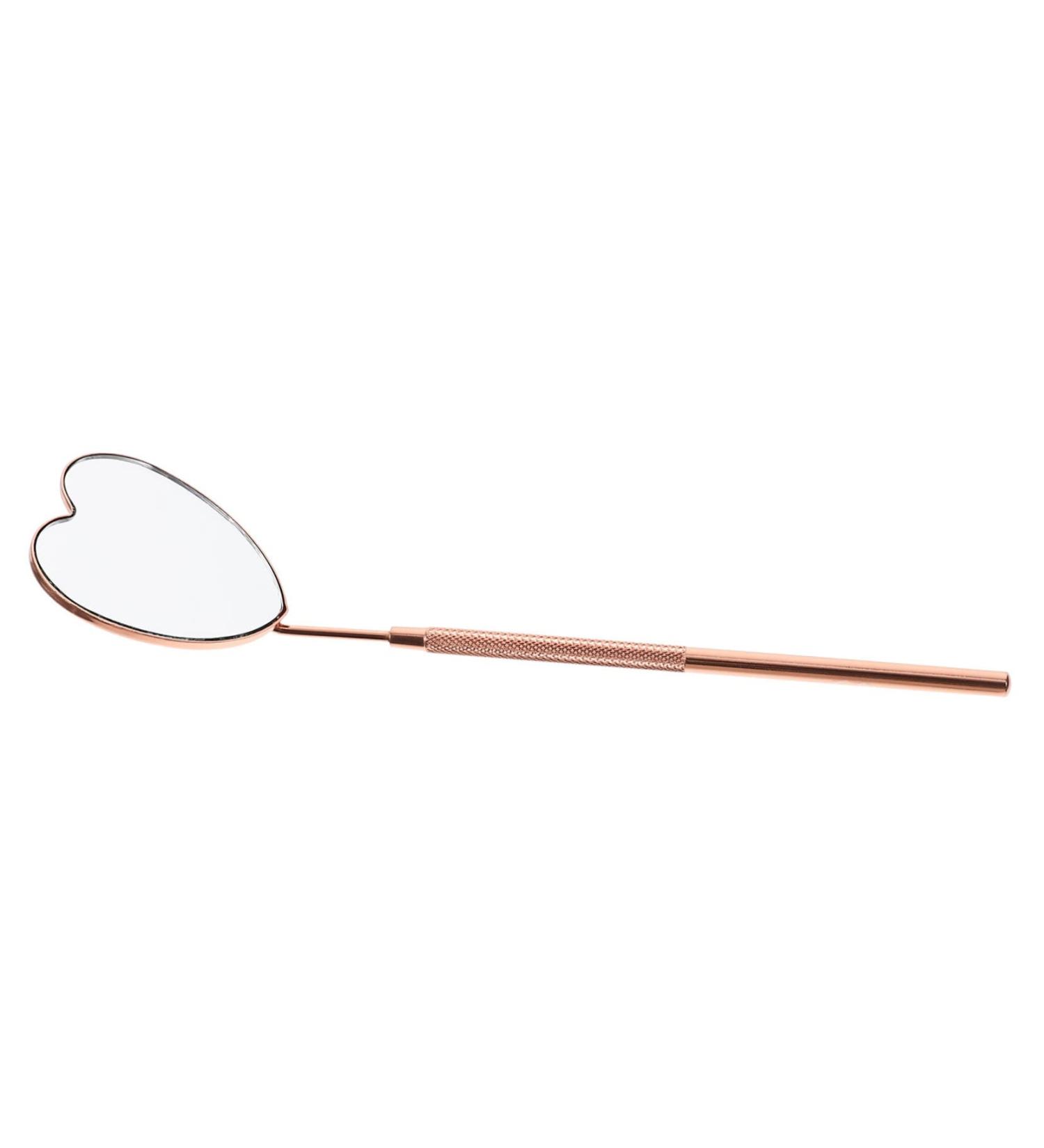 Ipetboom Eyelash Inspection Mirror Inspection Mirror for Lash Mirror Handheld Lash Mirror for Lash Tech Makeup Mirrors Lash Inspection Mirror Portable Stainless Steel Extend Heart-Shaped 18.7x5.6x0.8cm - Buy Online on GoSupps.com