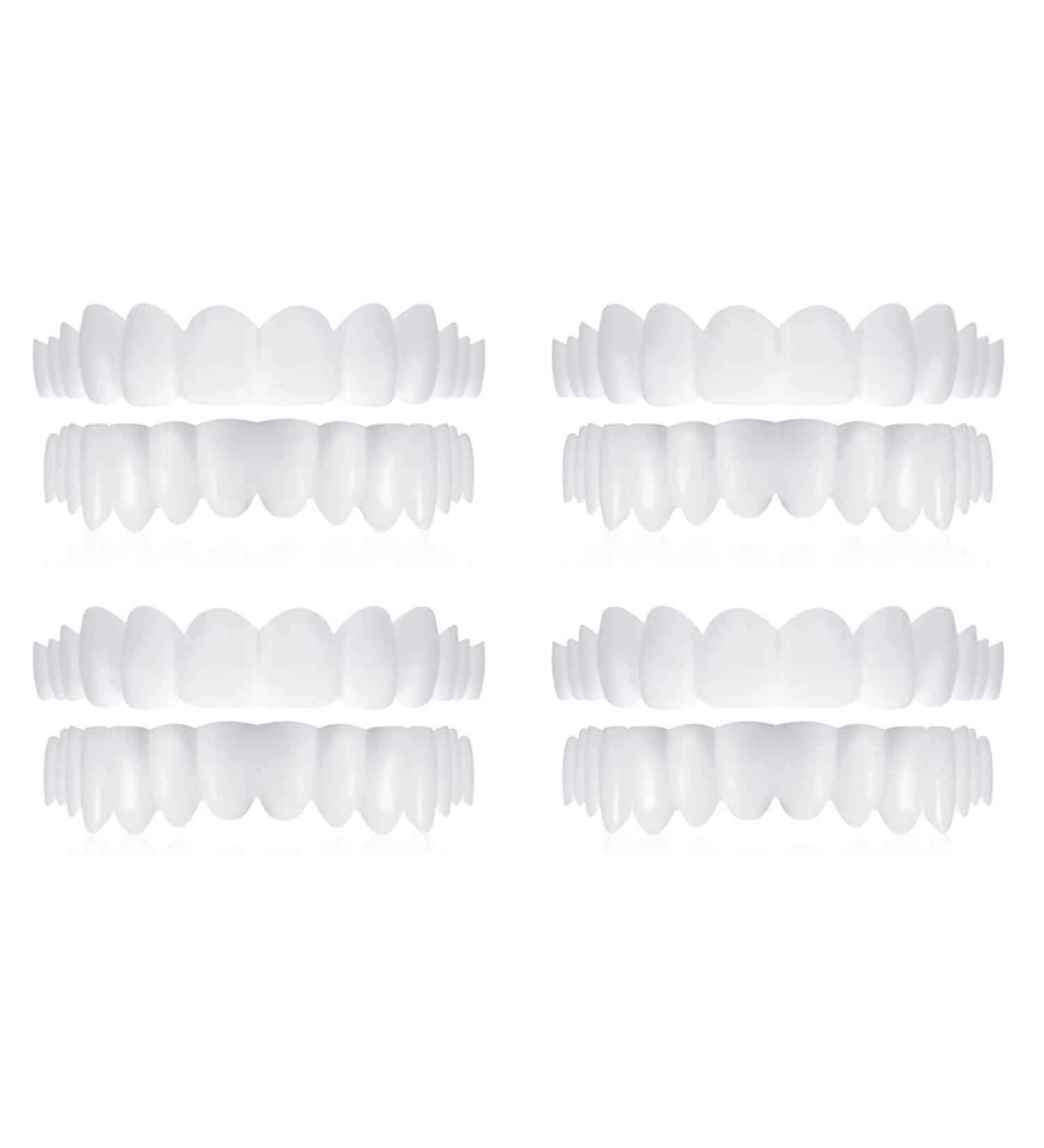 Congming-Huajia 4 Pairs Cosmetic Dentures - Temporary Upper & Lower Teeth Replacement for Men & Women | Buy Internationally - Buy Online on GoSupps.com