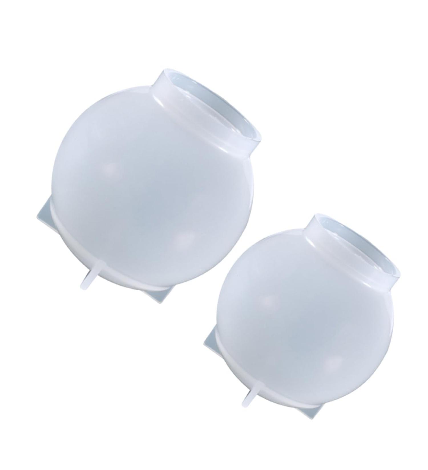 STOBOK 2pcs Ball Mold Round Mold Round Soap Molds Crystal Casting Mold Candle Wax Mold Sphere Making Candle Making Mold Silicone Mold Silicone Ball Silica Gel One Body White White 5.9X5.9X5.9CM - Buy Online on GoSupps.com