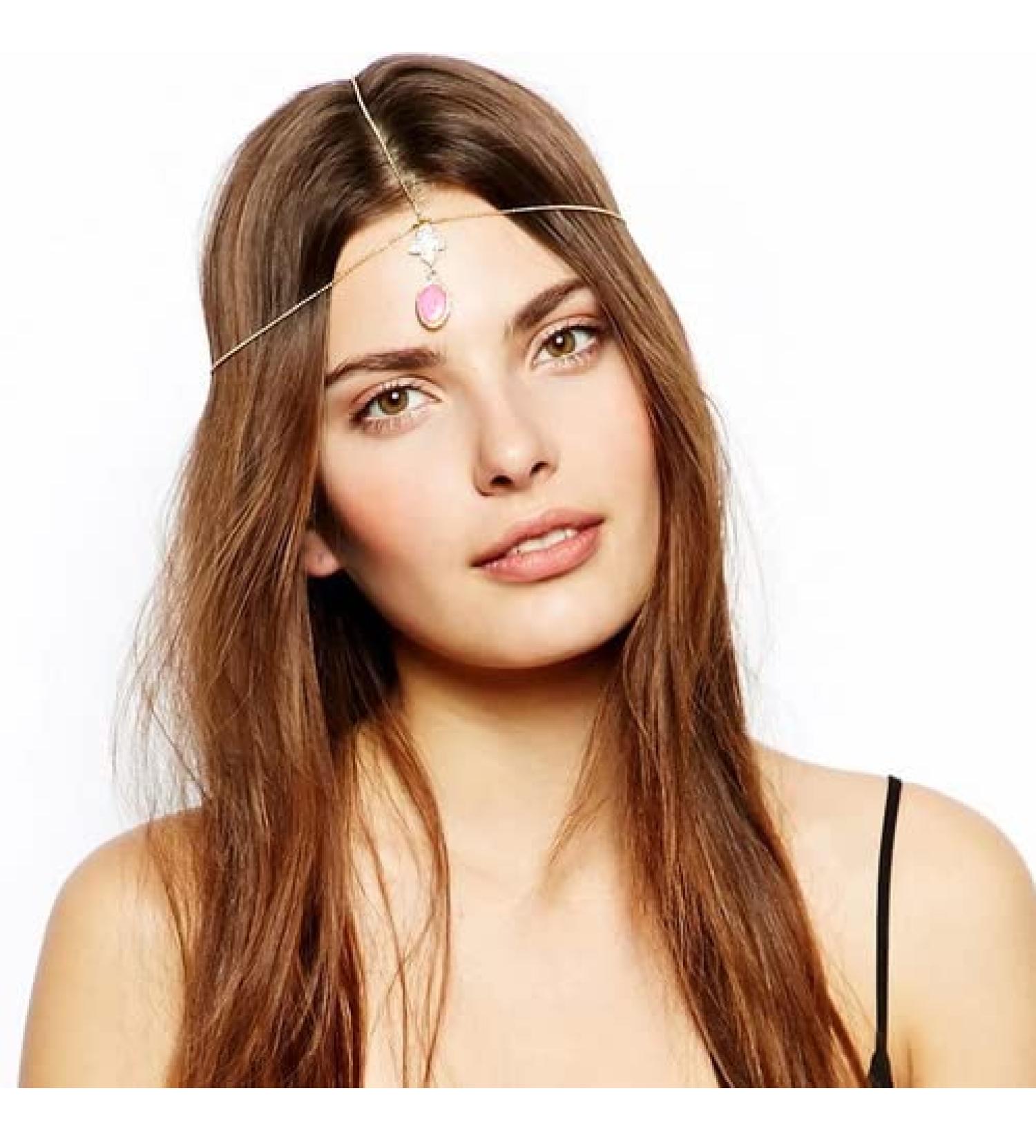 Bufenia Gold Sequins Head Chain Jewelry Festival Halloween Hair Accessories Costume Fashion Headbands Prom Headpieces for Women and Girls (C) - Buy Online on GoSupps.com