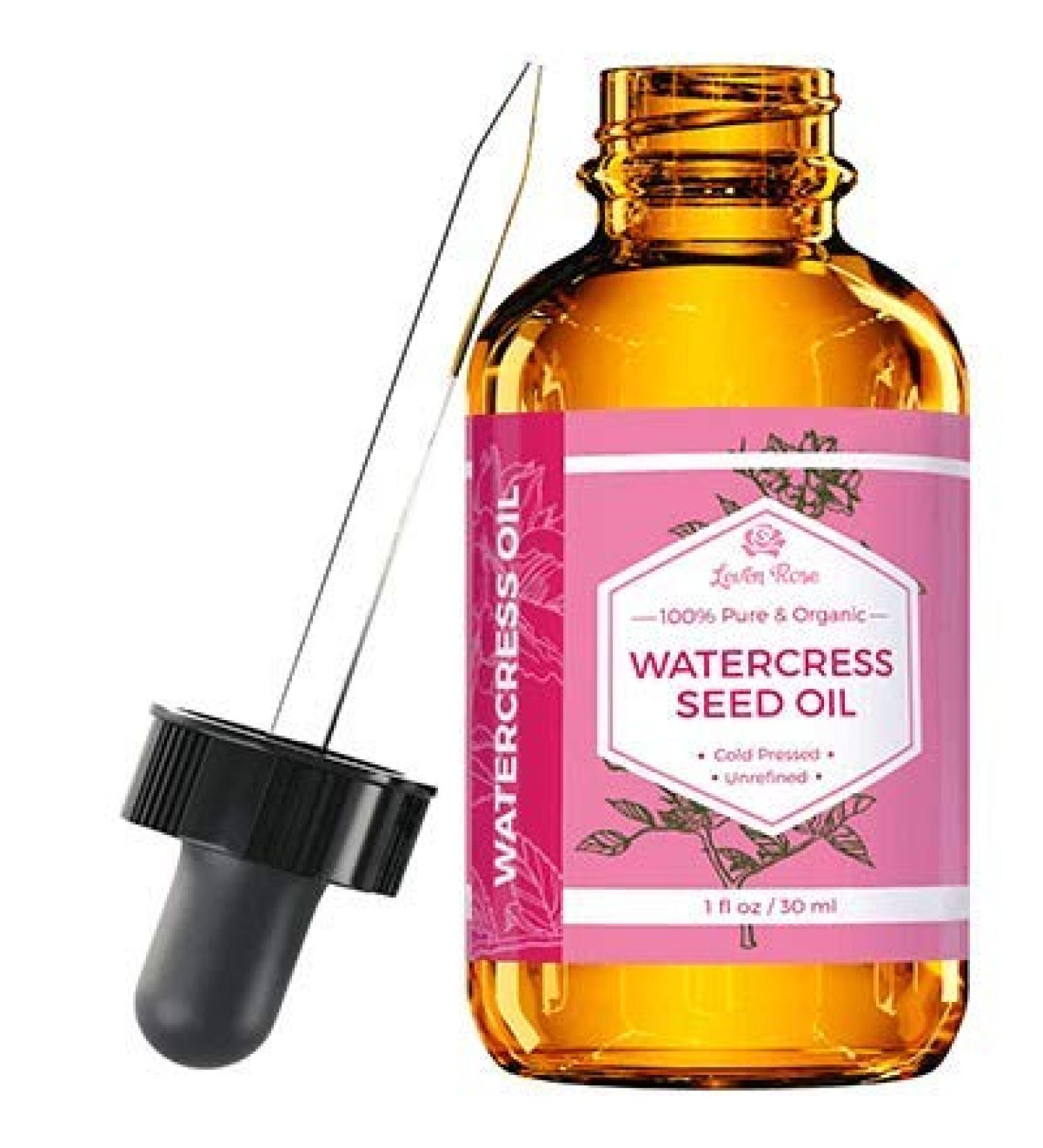 Leven Rose Watercress Organic Seed Oil - 100% Pure Arugula Oil for Hair Growth & Skin Detox - 1 oz - Buy Online on GoSupps.com