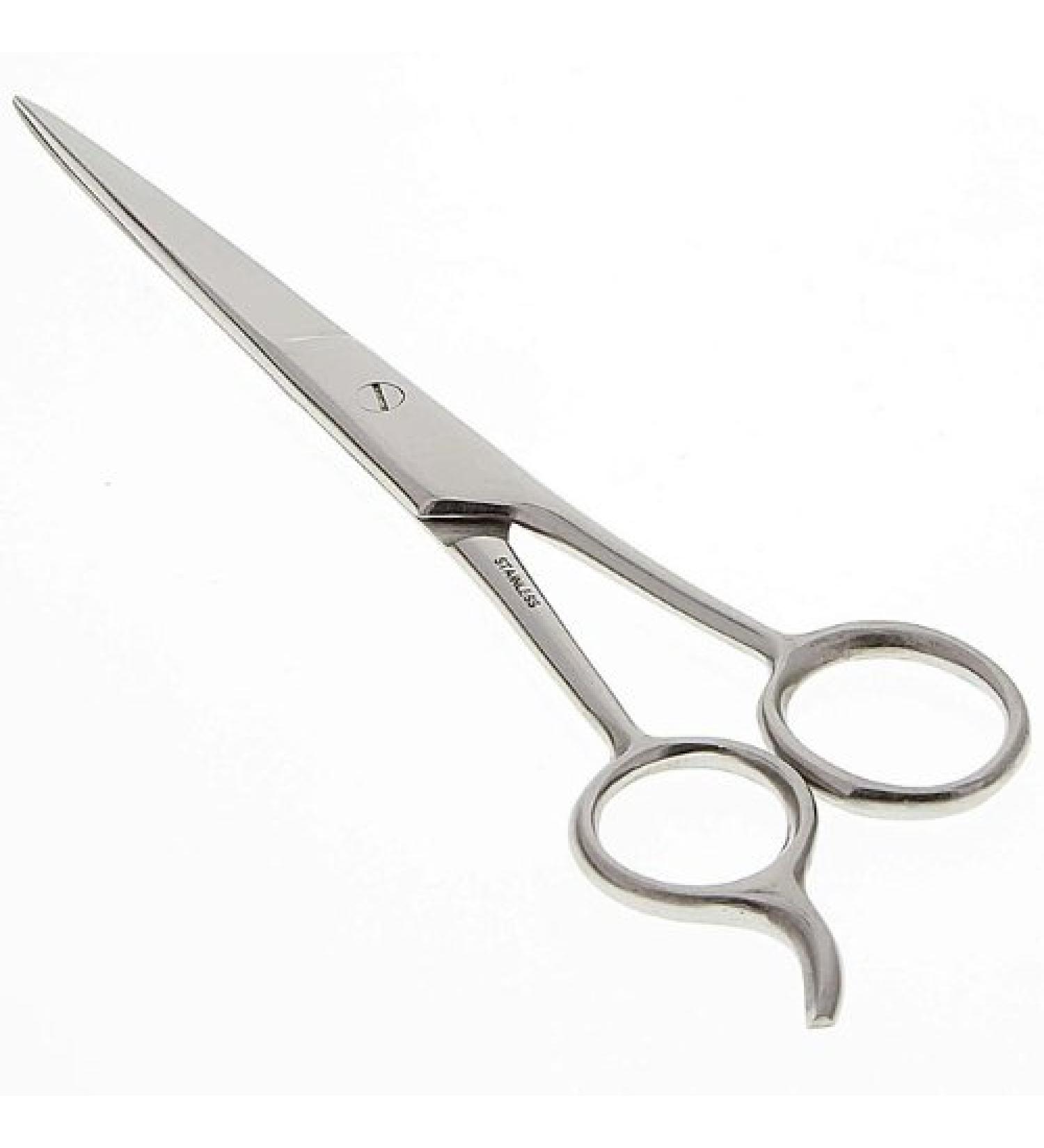 Buy Premium 19 cm Stainless Steel Hair Scissors with Hook - Precision Cutting Tools for a Gentle Finish - Buy Online on GoSupps.com