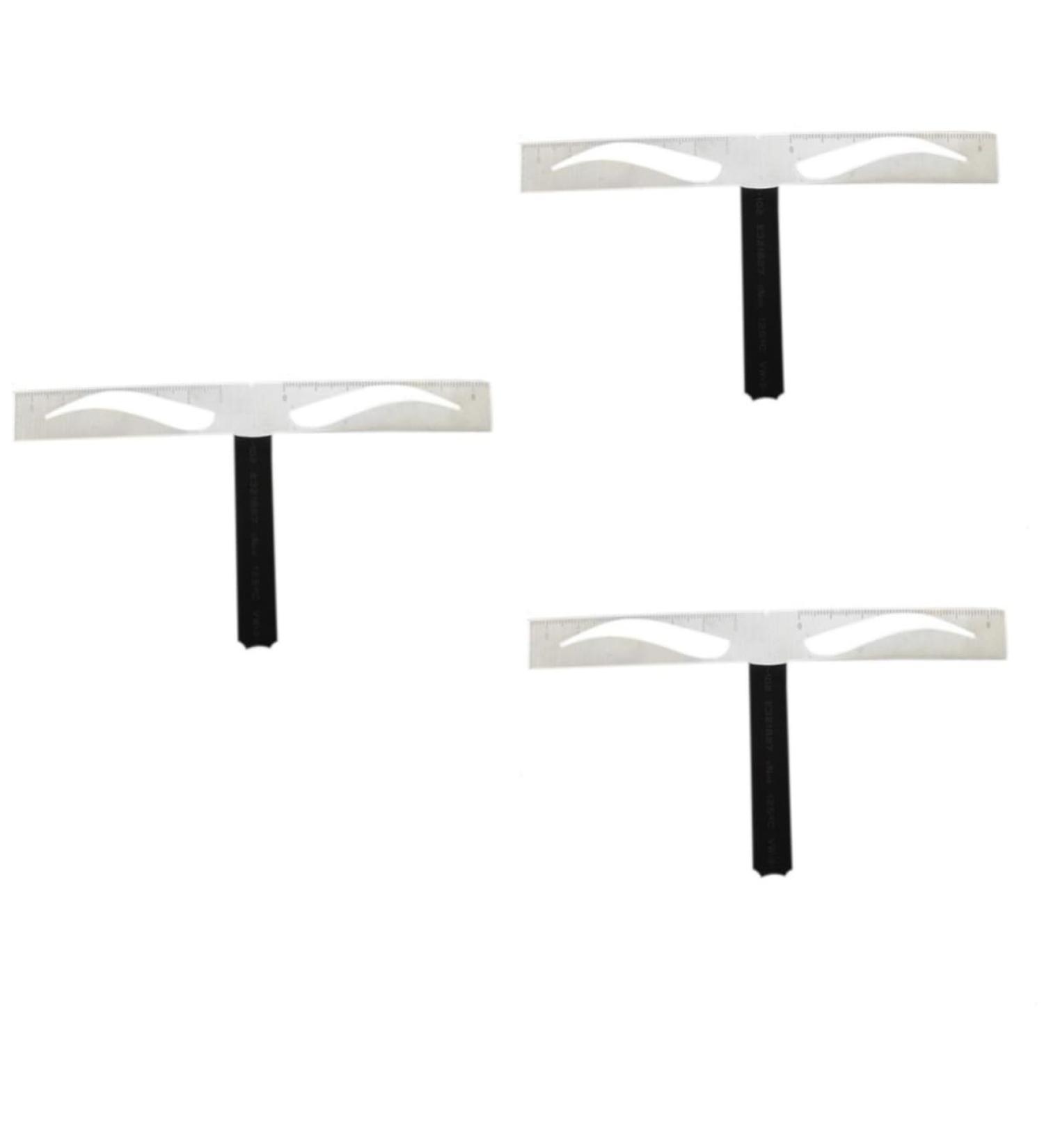 Beavorty 3 Pcs Brow Stencils Eyebrow Grooming Stencil Eyebrow Ruler Stencil Stainless Steel Positioning Ruler - Buy Online on GoSupps.com