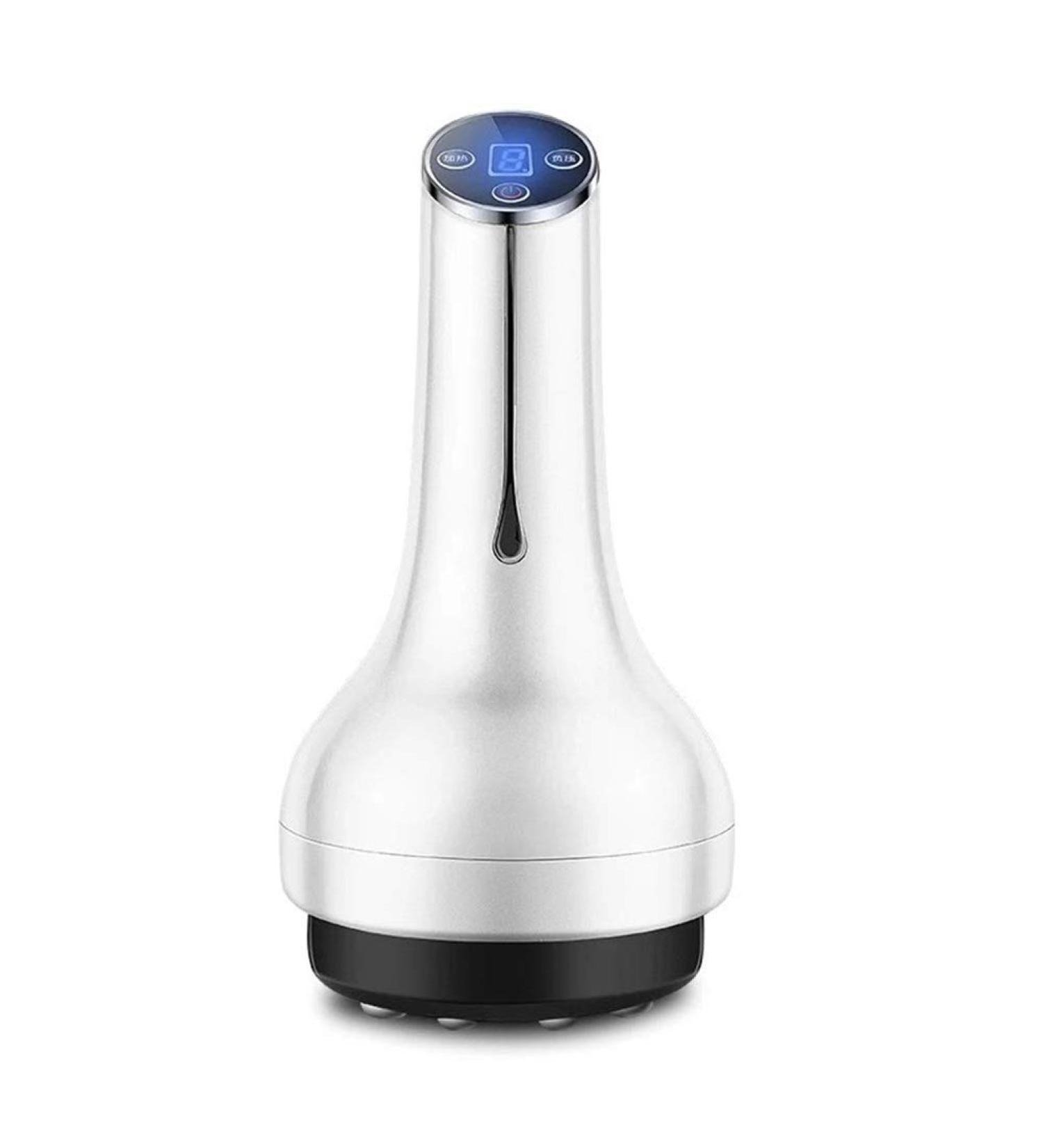 Samnuerly 3-in-1 Hand Electro Guasha Massager with Cupping & Hot Compression - Detox & Circulation Boost | Niederdruckstein White - Buy Online on GoSupps.com