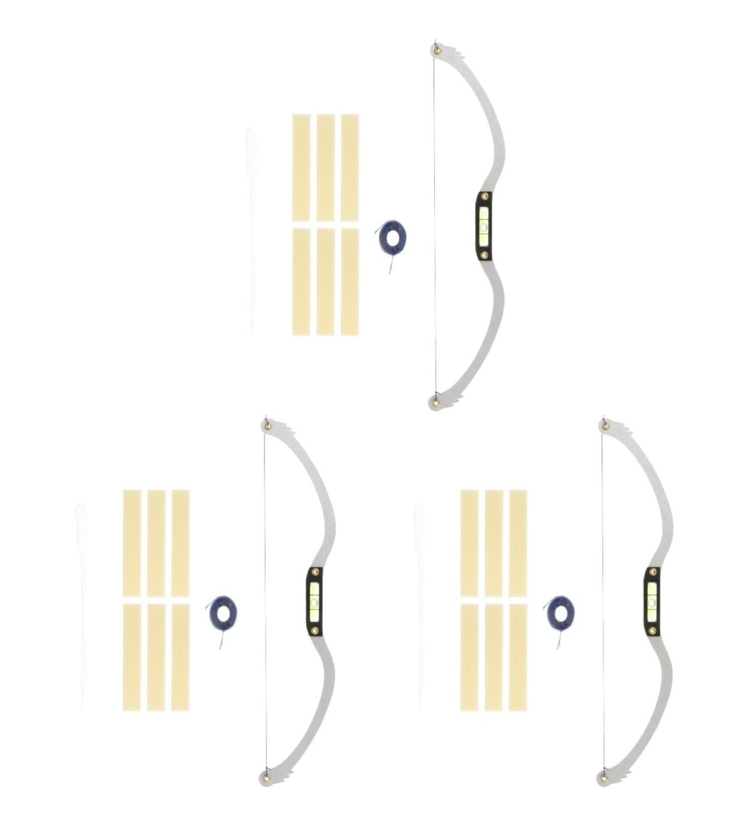 Healeved 3pcs Bow Eyebrow Ruler Eyebrow Level Tool Reusable Eyebrow Stencil Kit Eyebrow Trimming Set - Buy Online on GoSupps.com