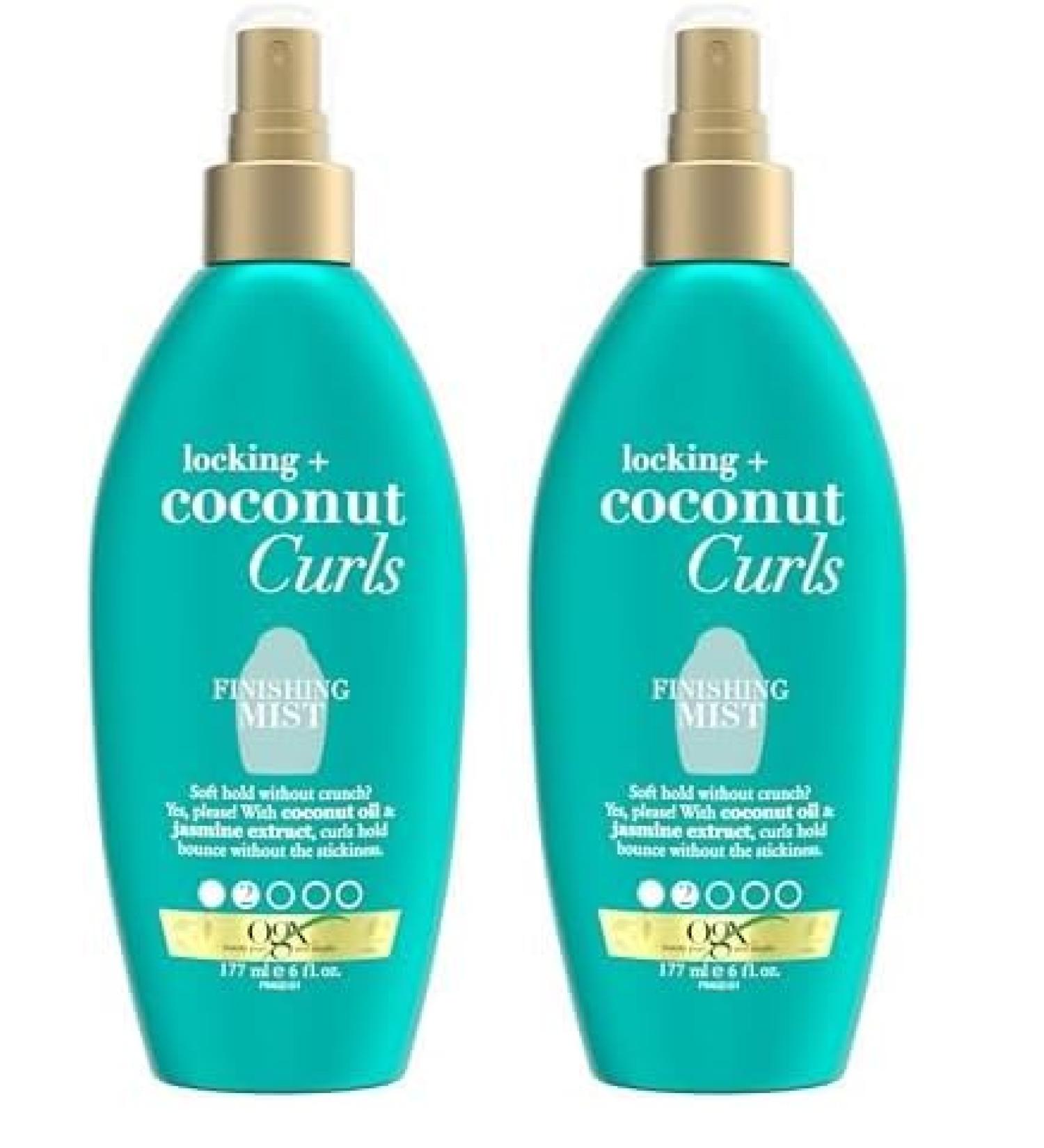 OGX Locking + Curls Finishing Mist (4021) Coconut 6 Fl Oz (Pack of 2) 6 Fl Oz (Pack of 2) Finishing Mist - Buy Online on GoSupps.com
