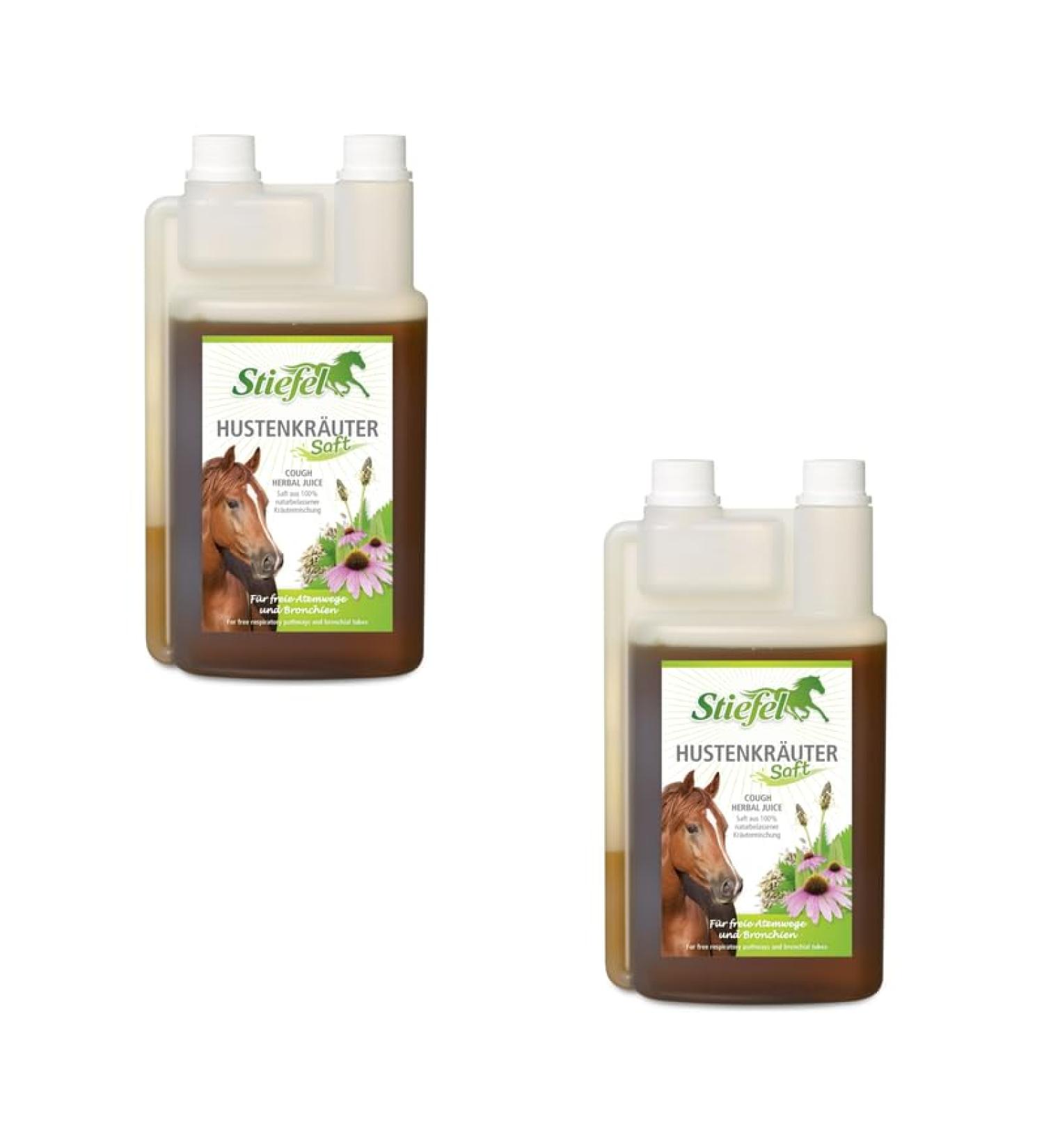 Boot Cough Herbal Juice Double Pack - 2 x 1L - Natural Supplement for Horses - Supports Respiratory Health - No Artificial Additives - Buy Online on GoSupps.com