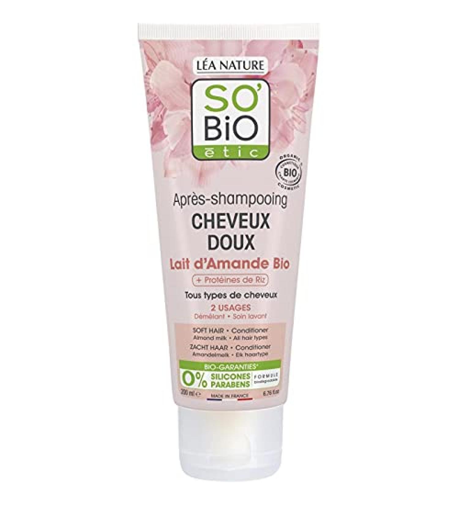 SO BIO - Gentle Hair Conditioner Almond Milk 200Ml Organic - Pack of 3 - Buy Online on GoSupps.com