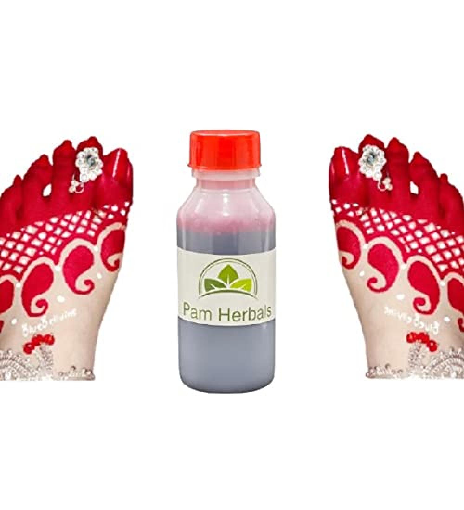 Pam Herbals Drawing Alta Red Dye for Hands and Feet Natural Deco 50 ml feet and Hand dye