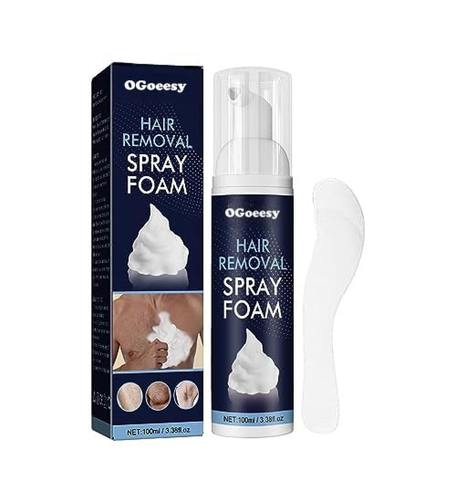 Effective Hair Removal Spray Foam for Men - Painless Depilatory Cream for Underarms Chest Back & Legs - Suitable for All Skin Types - Buy Online on GoSupps.com
