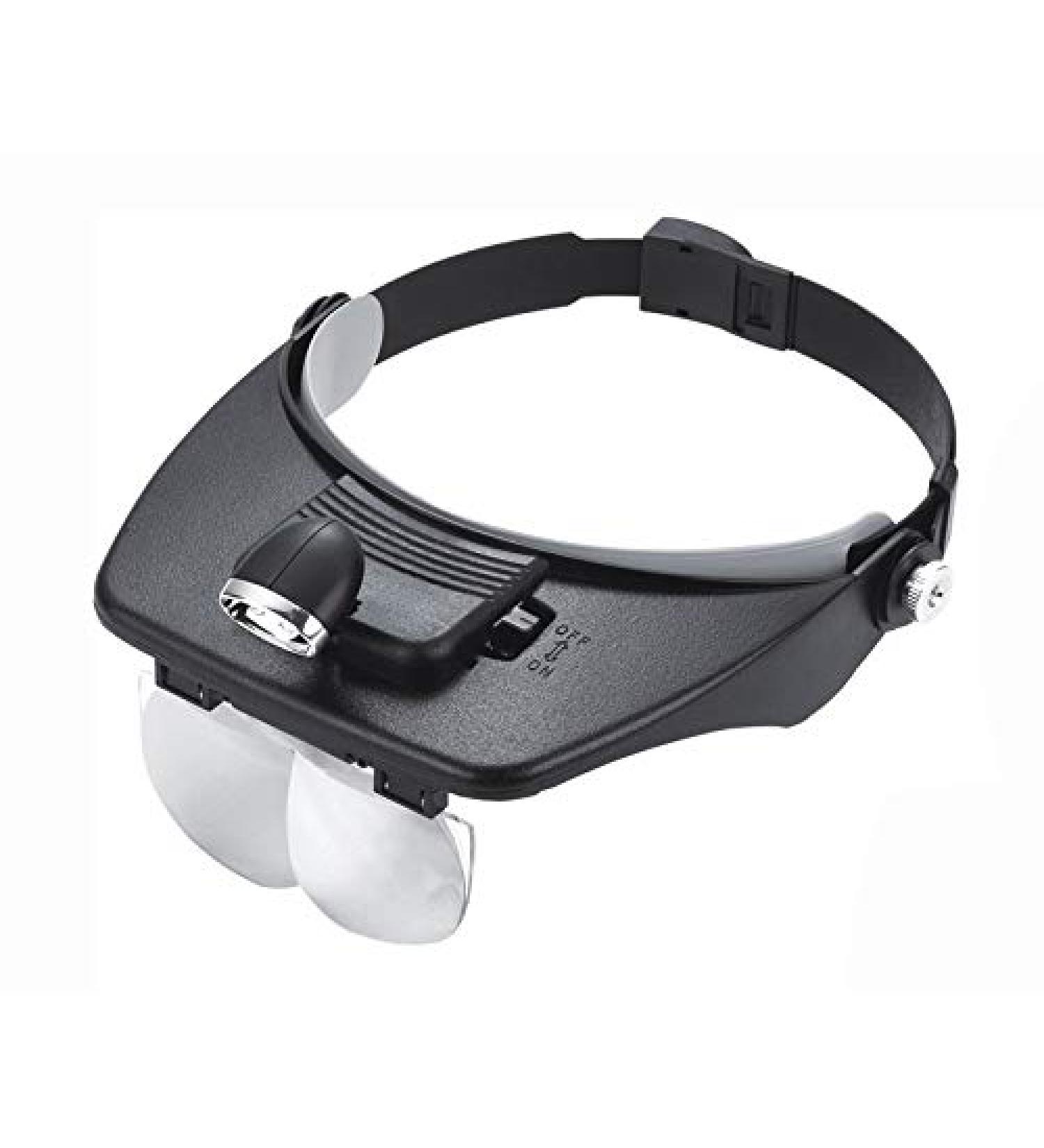 Magnifying Headband Magnifier Lamp with Led Loupe Repair Reading Jewelry Helmet Magnifying Glasses 1.2X 1.8X 2.5X 3.5X Interchangeable Lens Good Times - Buy Online on GoSupps.com