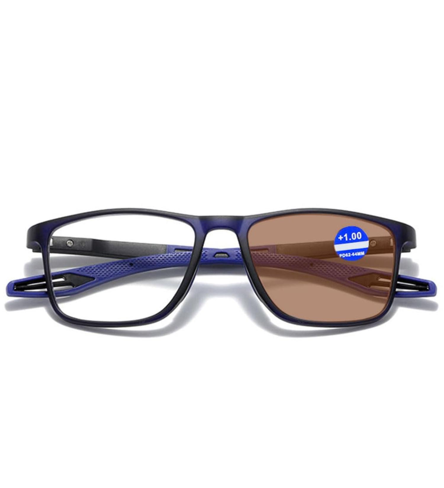 Magimodac Self-Tinting Reading Glasses for Men & Women | UV400 Protection Blue Light Filter Brown - 2.0 Diopter Visual Aid - Buy Online on GoSupps.com