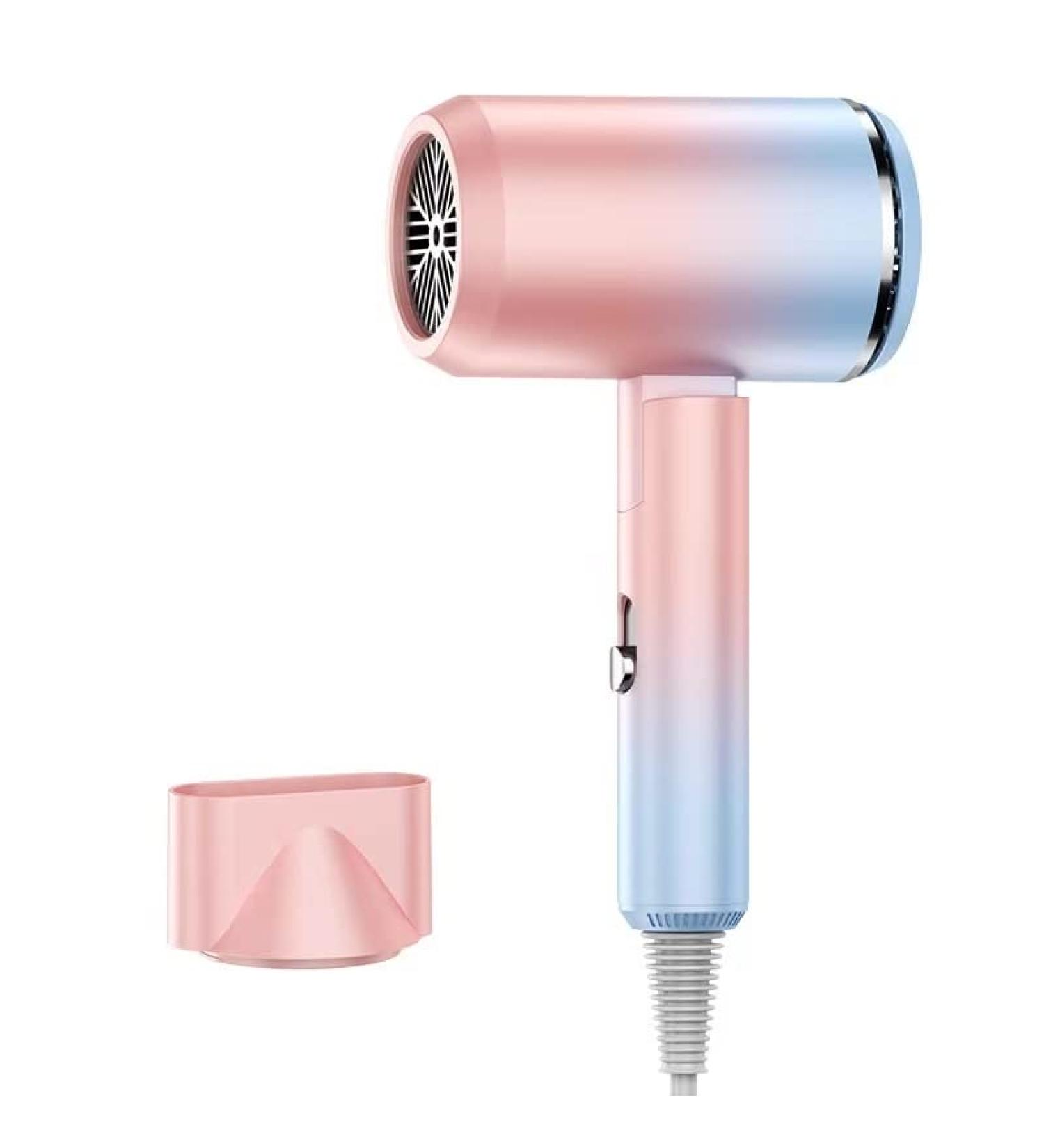 Foldable Portable Hair Dryer Hair Dryer Negative Ion Home Dormitory Hair Dryer 3-Gear Blu-ray Hair Care (Color: Pink) - Buy Online on GoSupps.com