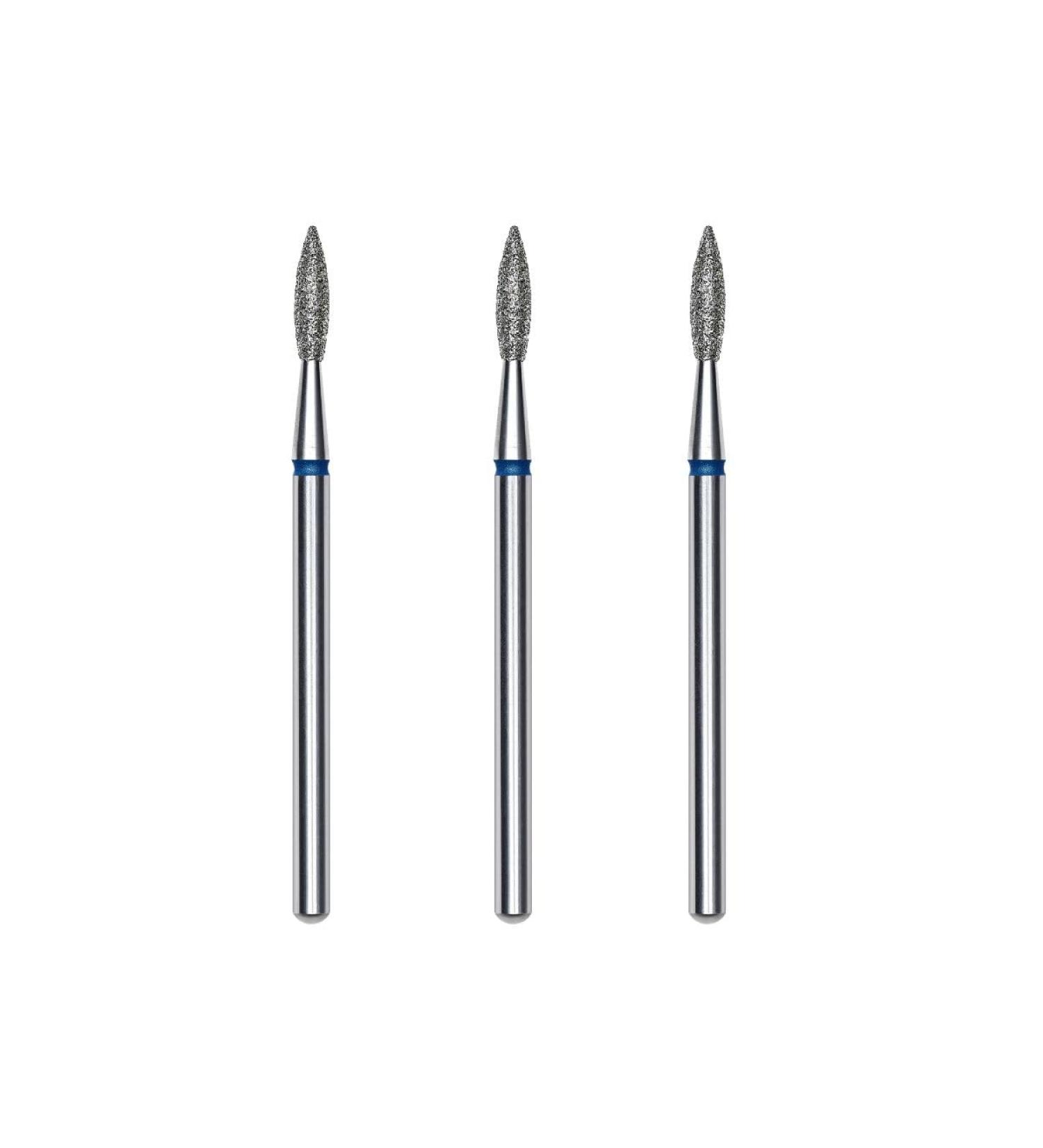 STALEKS PRO 3-Piece Cuticle Cutter Set | Flame Shape Medium Grain | 2.1 x 0.8 mm - International Shipping Available - Buy Online on GoSupps.com
