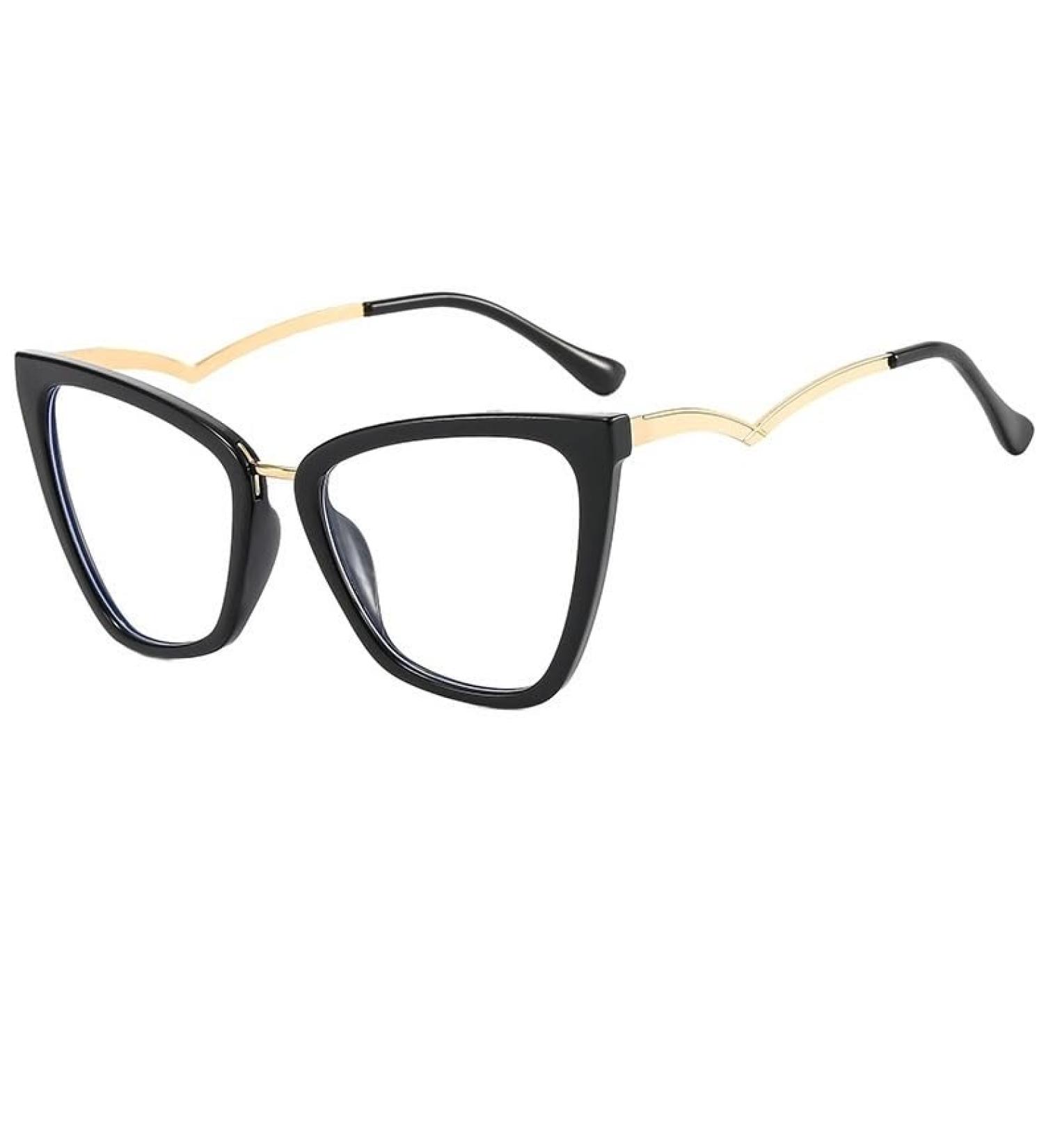 Parwana Mode Oversized Cat Eyes Reading Glasses for Women - Trendy Anti-Glare & Blue Light Blocking - Black +100 - Buy Online on GoSupps.com