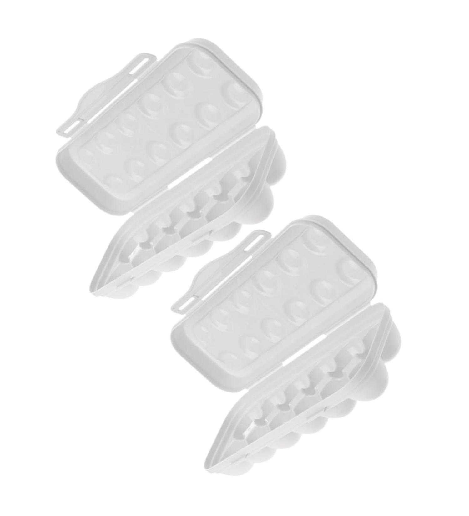 KOMBIUDA 2pcs Anti-Collision Damage Chicken Egg Tray for Refrigerator Egg Fridge Organizers re-usable Grey 30X11X6.5CM - Buy Online on GoSupps.com