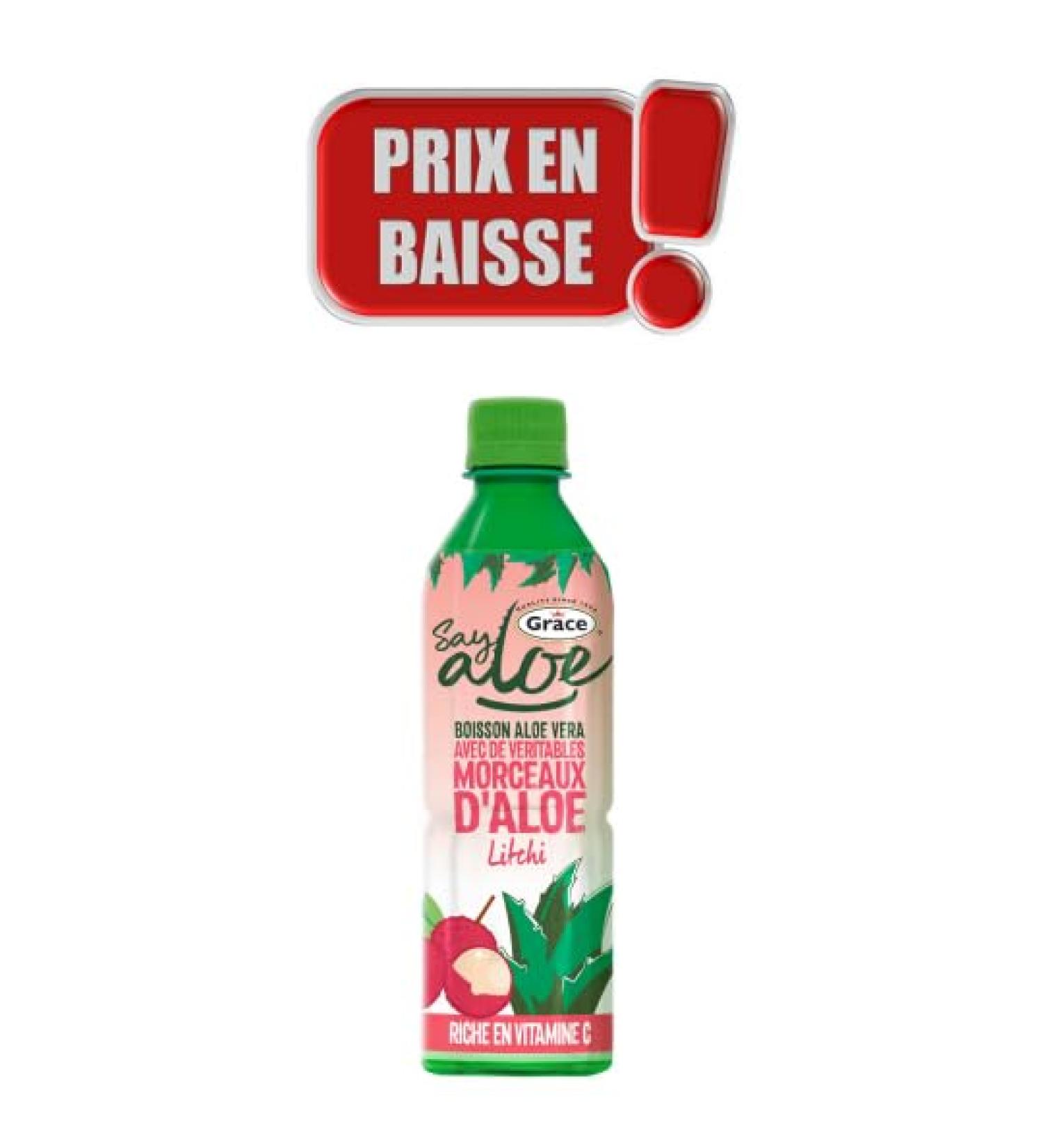 boisson l'aloe vera letchi Grace 50cl