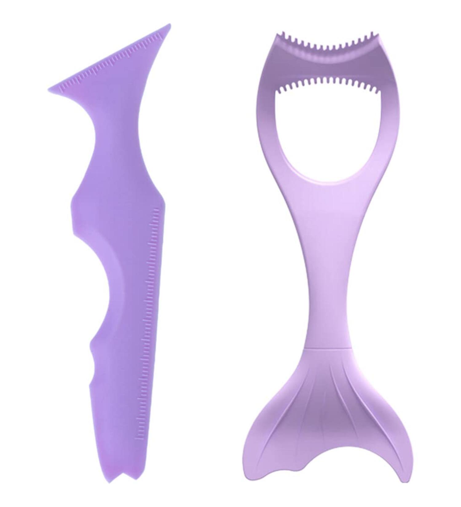2pcs Silicone Eye Makeup Tools - Eyeliner Stencils & Mascara Aid for Women | Perfect Purple Makeup Accessories - Buy Online on GoSupps.com