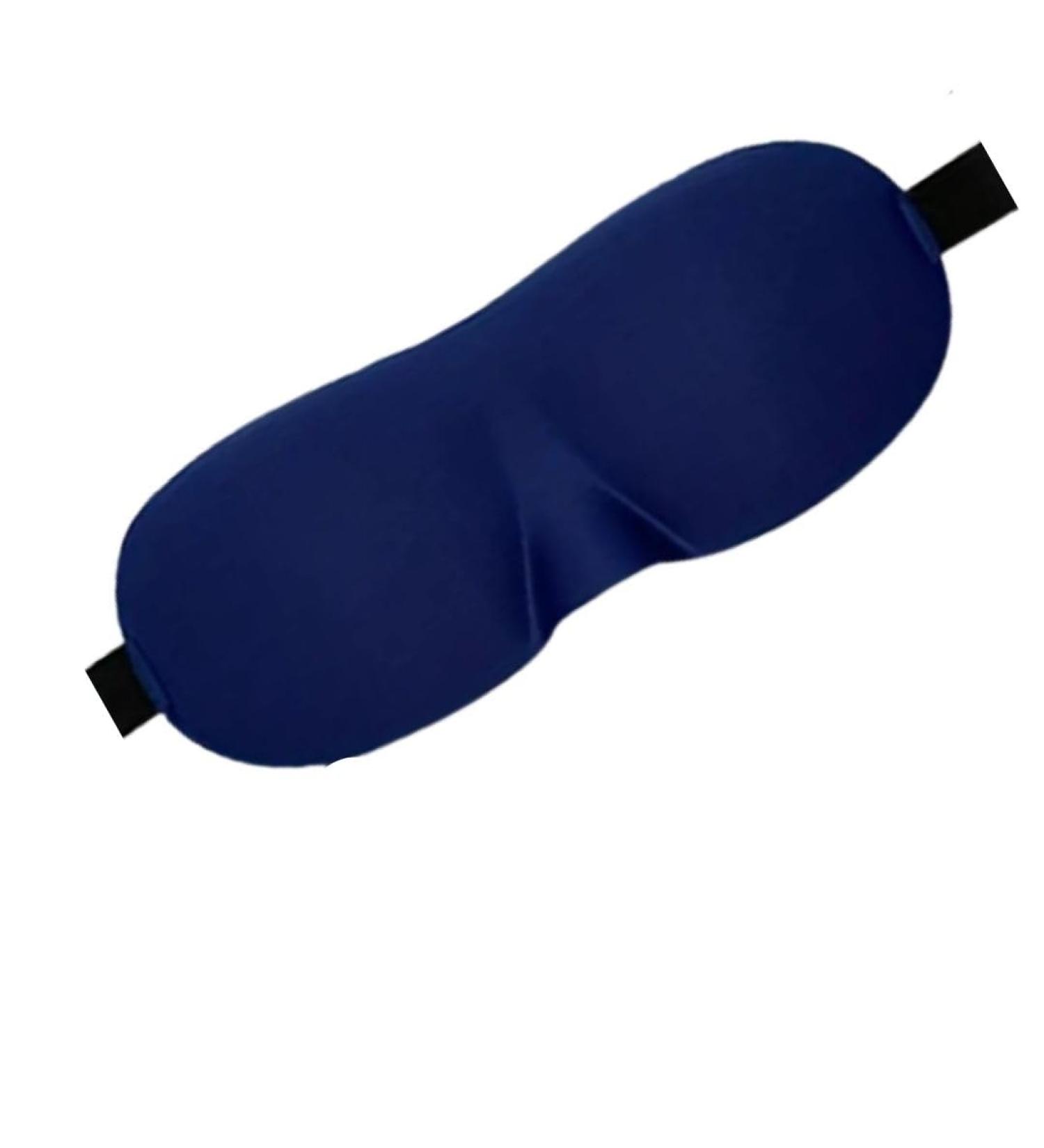 3D Sleep Mask Ultra-Soft Blindfold for Deep Sleep - Navy Blue | Adjustable Strap for Eye Strain Relief | Ideal for Travel & Home Use - Buy Online on GoSupps.com