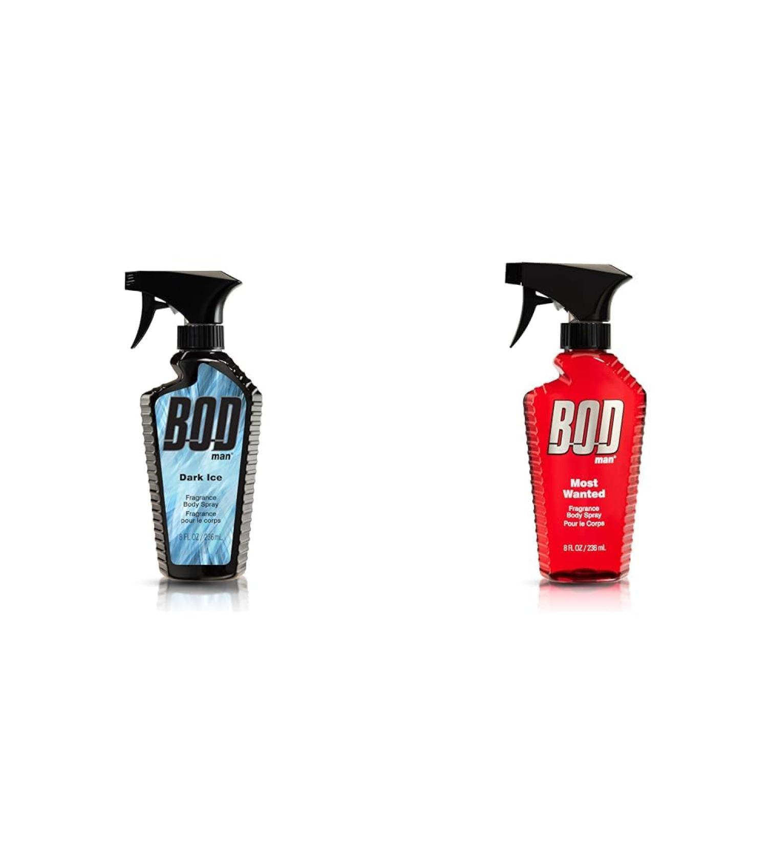 BOD man Fragrance Body Sprays Dark Ice 8 Fluid Ounce and Most Wanted 8 Fluid Ounce - Buy Online on GoSupps.com