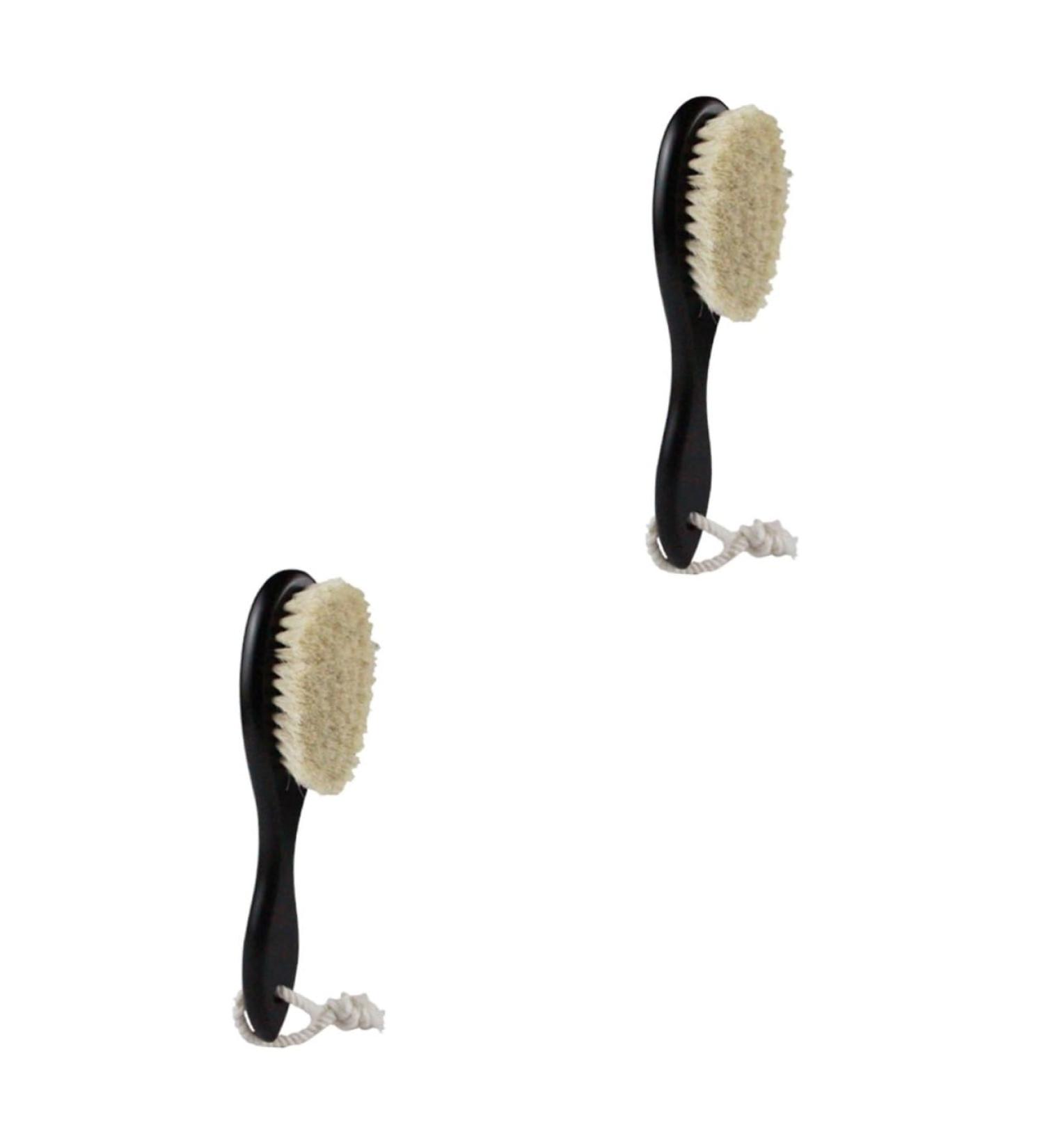 Beaupretty Washing Brush 2st mustache Bartbrush Wollbrush Hairbrushes Men stand in front of clean brush baby bathing brush brush brush cleaning brush H lzern man moisture pillow 20*5cmx2pcs picture 2x2Stk