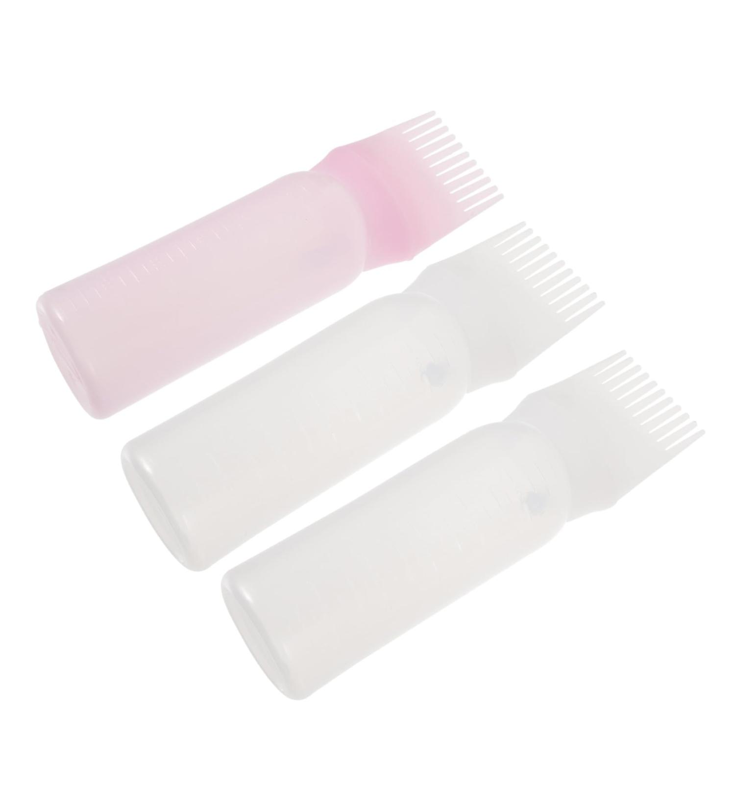 Mikikit Lot De 3 Bouteilles Applicatrices De Teinture Pour Cheveux Plastique Solide 150 Ml Blanc Et Rose Pour Salon De Coiffure Et Usage Domestique Bouteille De Coloration Capillaire Pratique - Buy Online on GoSupps.com