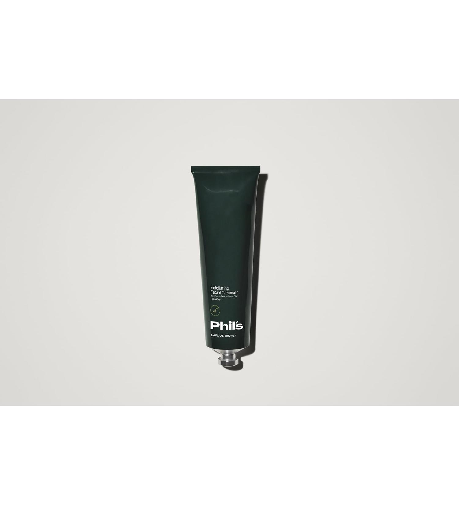 Phils Exfoliating Facial Cleanser with Rice Bran & French Green Clay Upcycled Olive Seed 3.4 Fl. Oz. 100mL Daily Face Wash Vegan & Cruelty-Free Made in USA - Buy Online on GoSupps.com